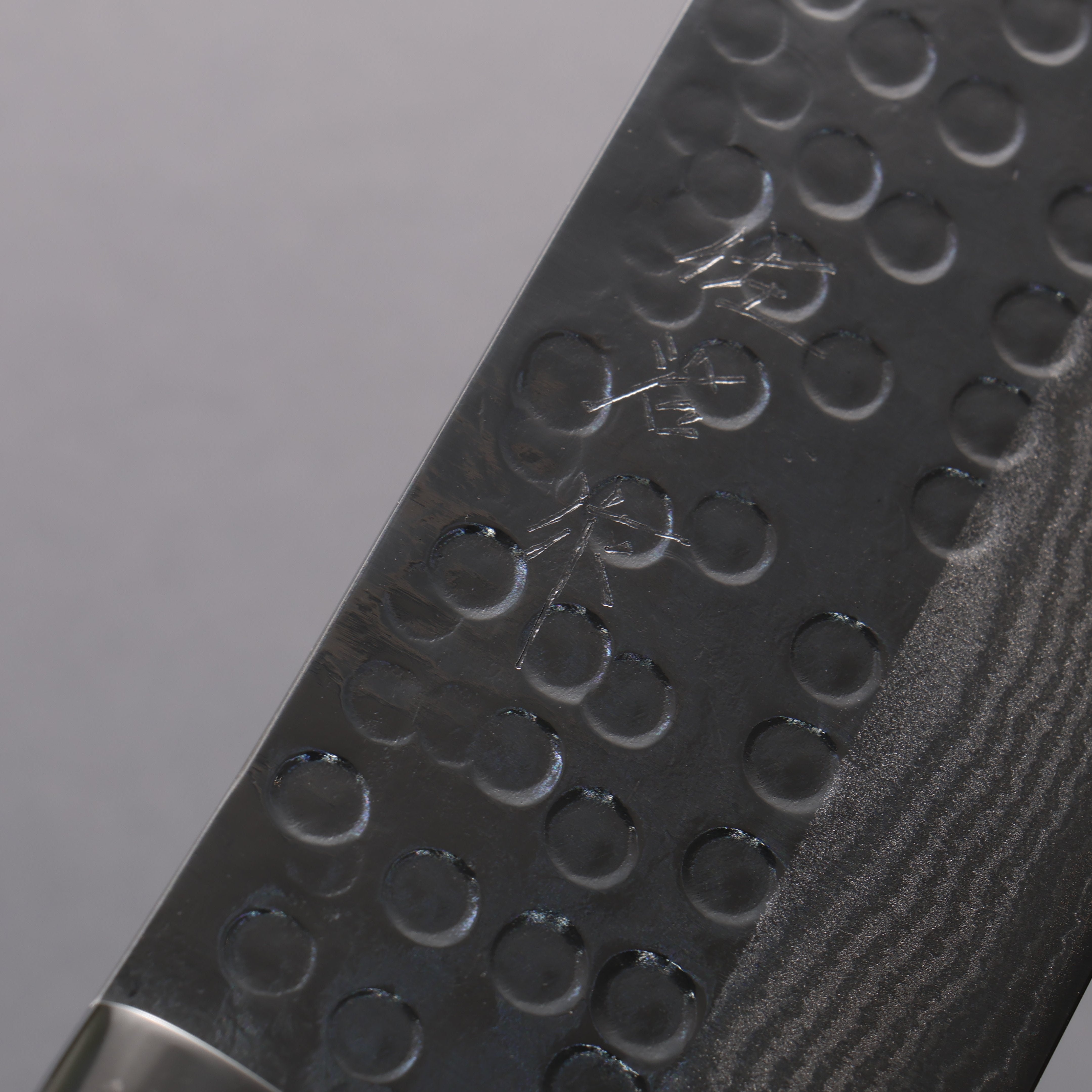 Takeshi Saji SRS13 Hammered(Maru) Damascus Nakiri 165mm Purple and White Marble Acrylic Handle - Seisuke Knife