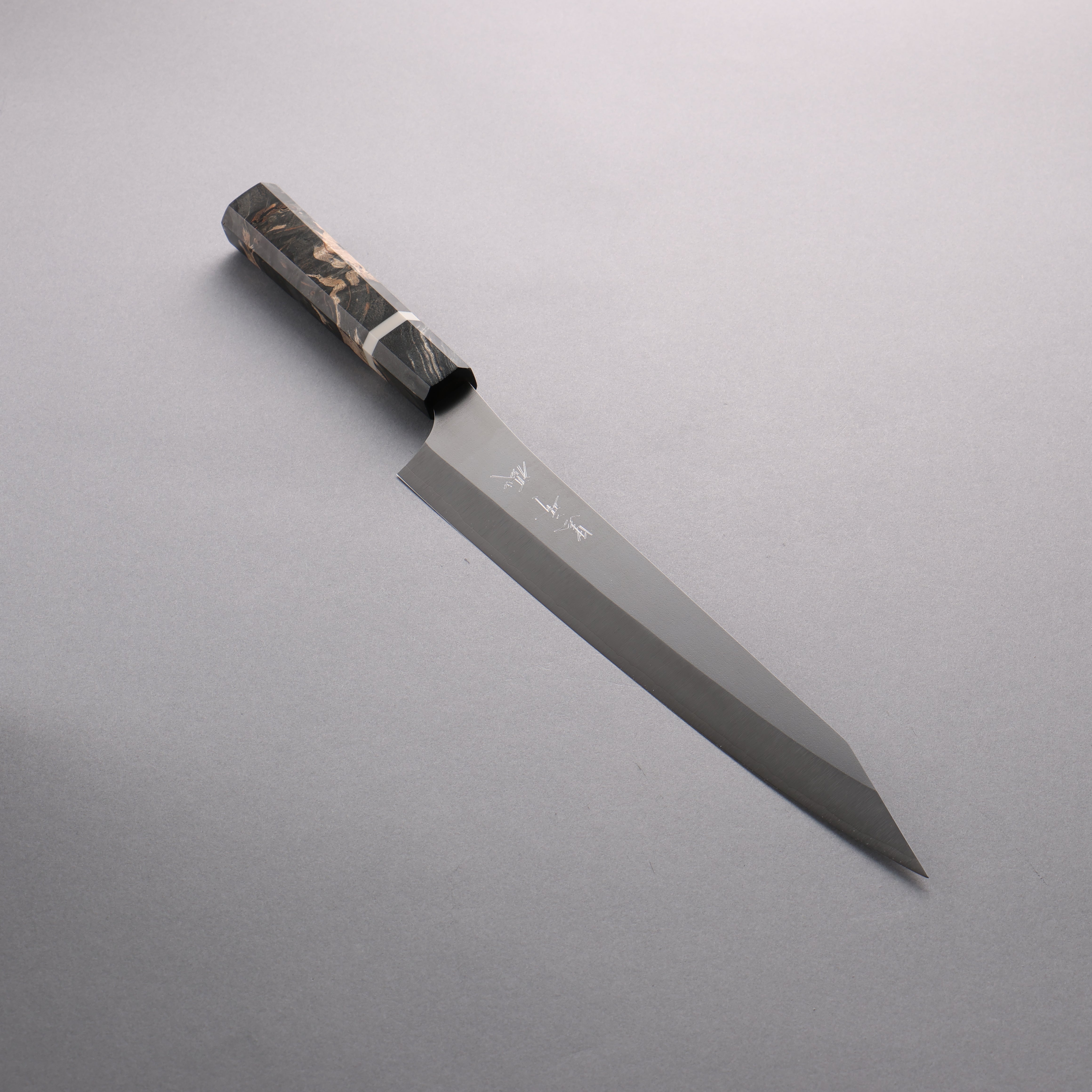 Yu Kurosaki New Gekko VG-XEOS Sujihiki 270mm Stabilized Burl (White Ring) Handle - Seisuke Knife