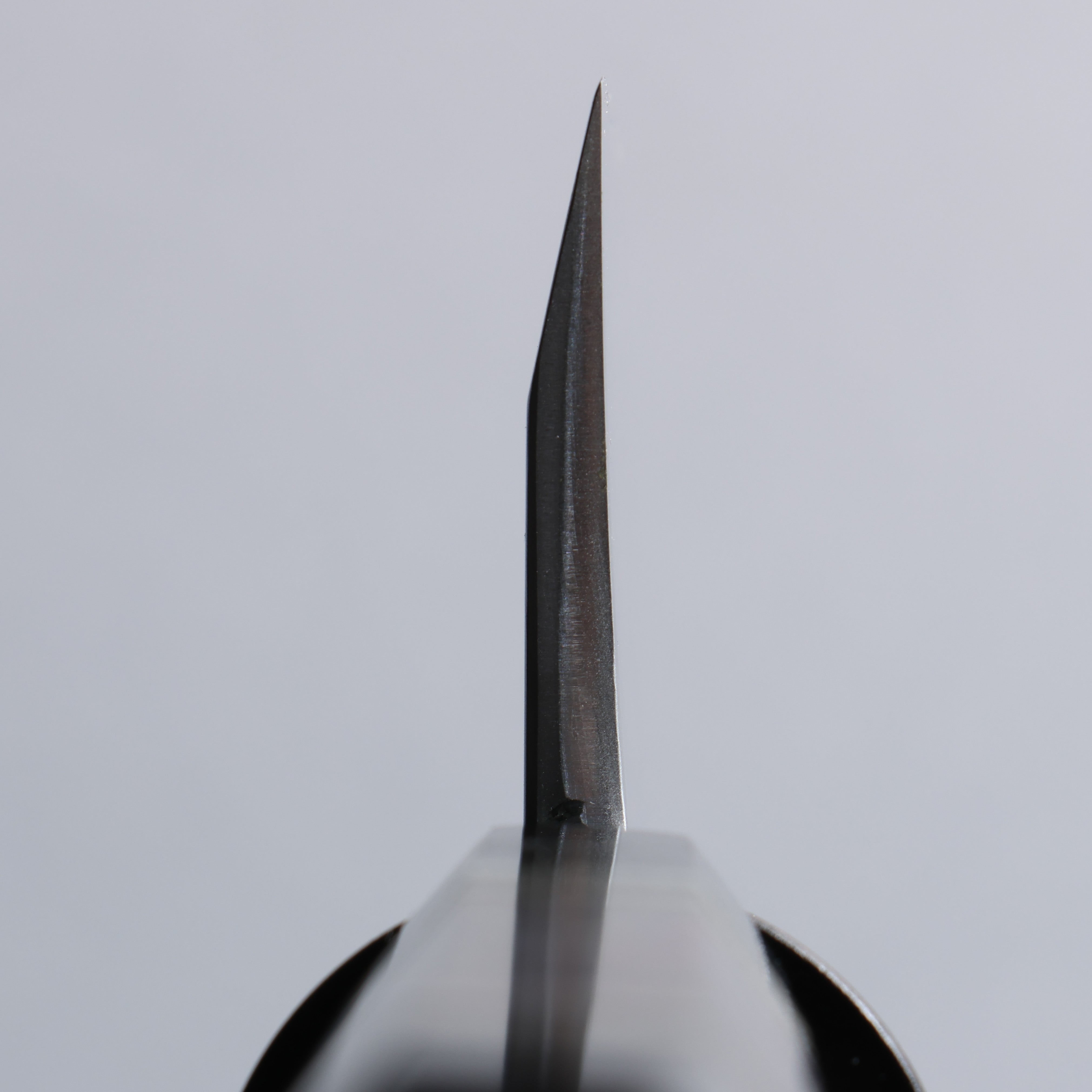 Daisuke Nishida Blue Steel No.2 Damascus Deba 150mm Stabilized Burl with Silver Rings and Water Buffalo Horn Terrule and End Cap Handle - Seisuke Knife
