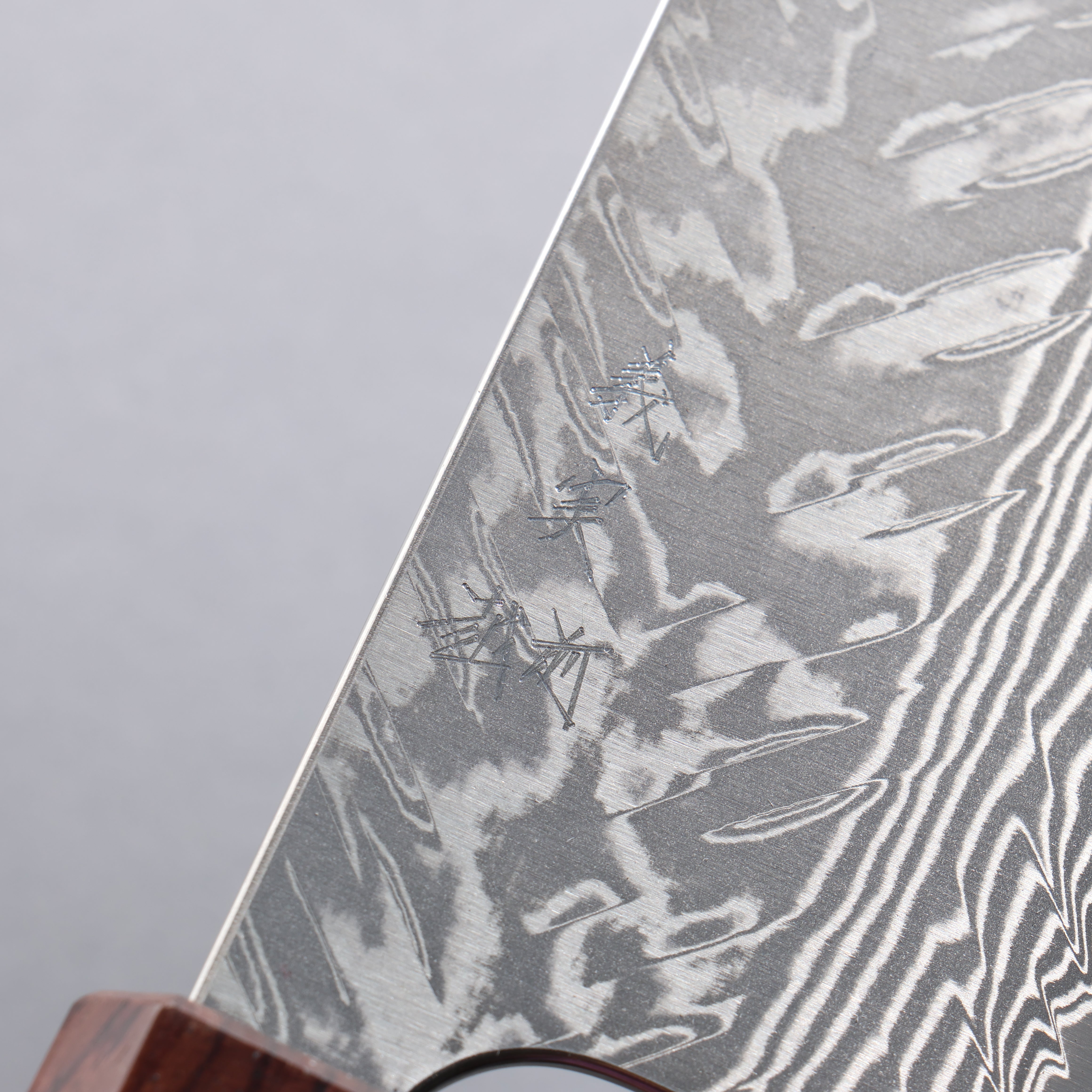 Yoshimi Kato SG2 Black Damascus Nakiri 165mm Rosewood (Red Turquoise Ring) Handle - Seisuke Knife