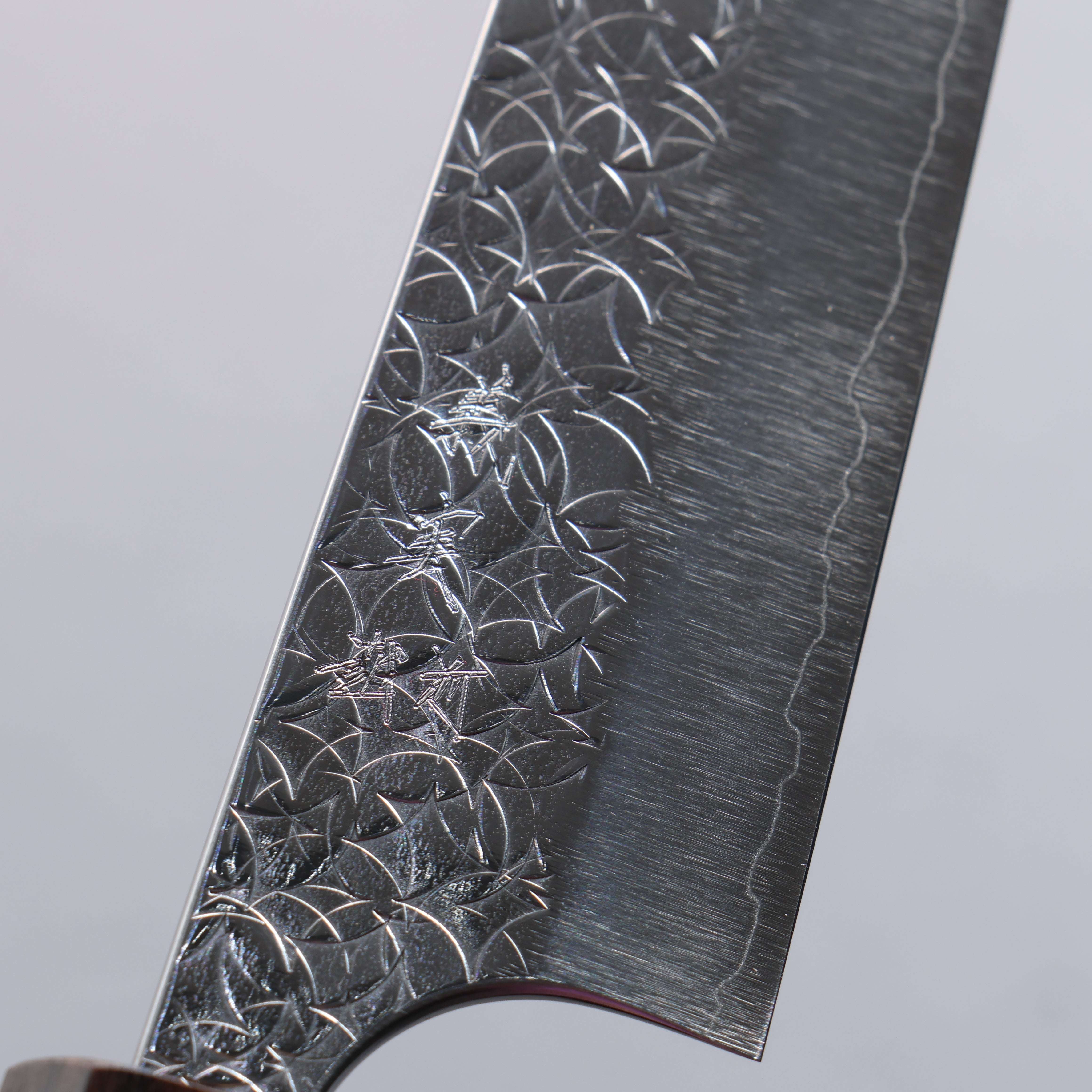 Yoshimi Kato Minamo SG2 Hammered Petty-Utility 150mm Sandalwood with White Ring Handle - Seisuke Knife