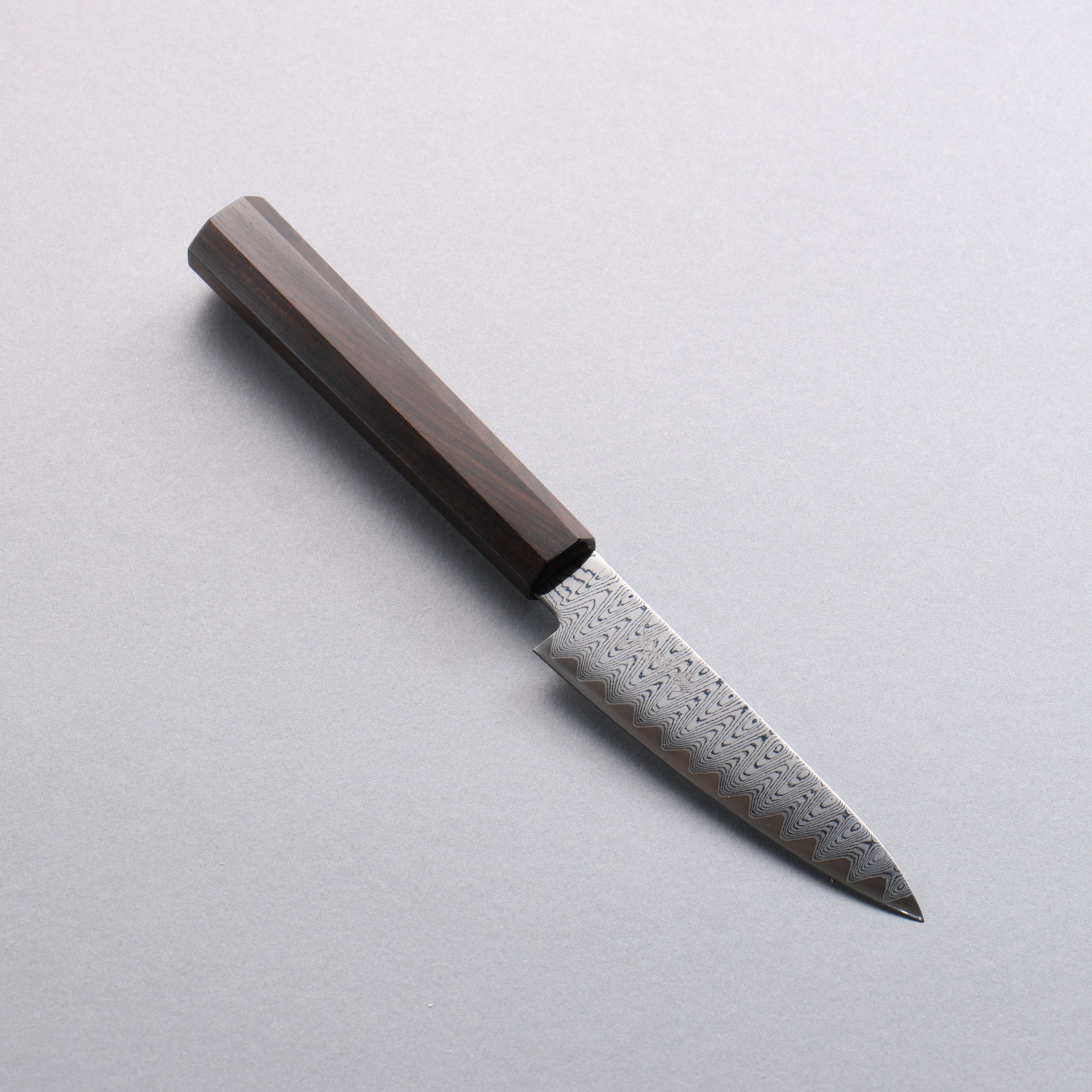Kanjyo VG10 Damascus Migaki Petty-Utility 105mm Ebony Wood Handle - Seisuke Knife