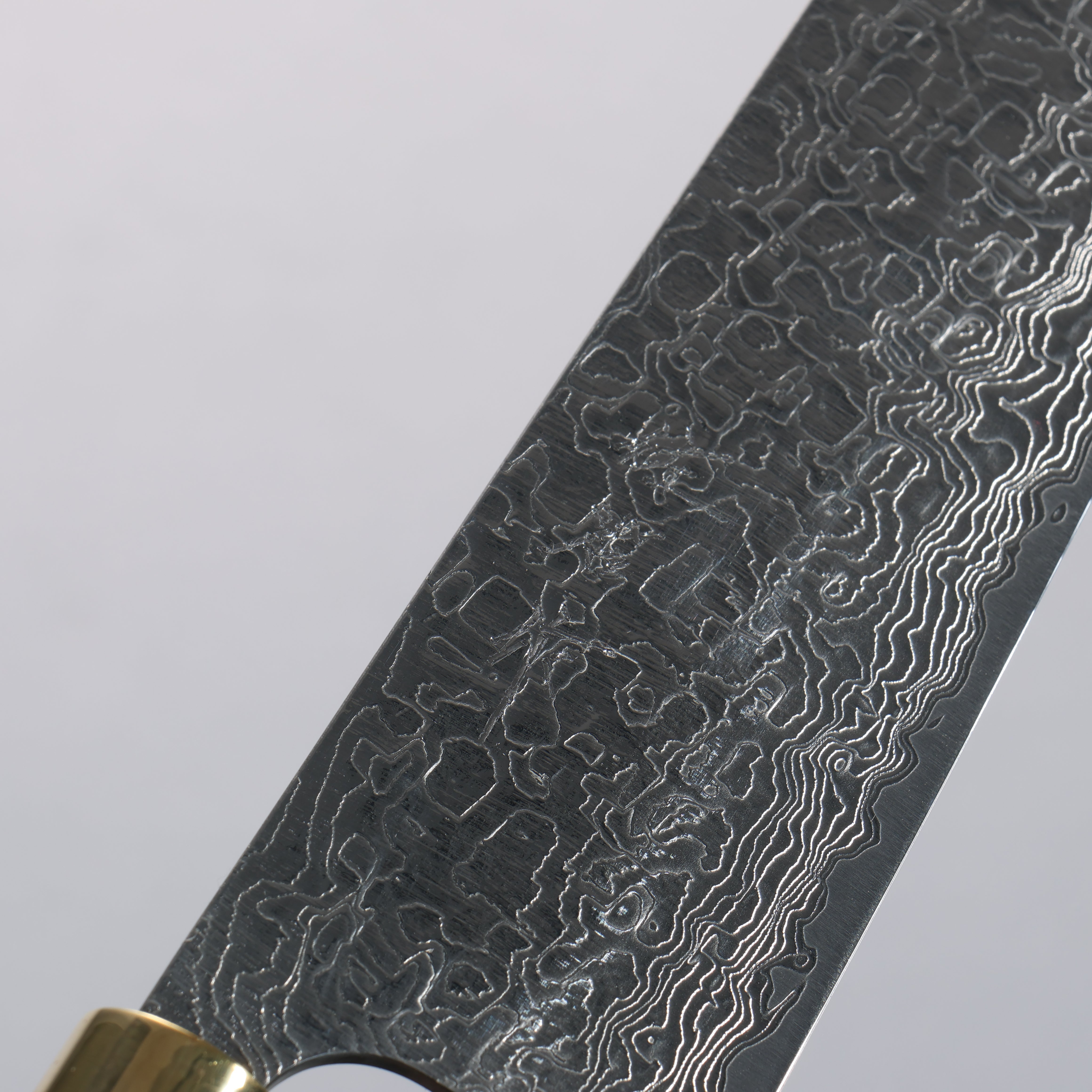 Takeshi Saji SG2 Diamond Finish Damascus Gyuto 210mm Maki-e Art Fuji Handle with Sheath - Seisuke Knife
