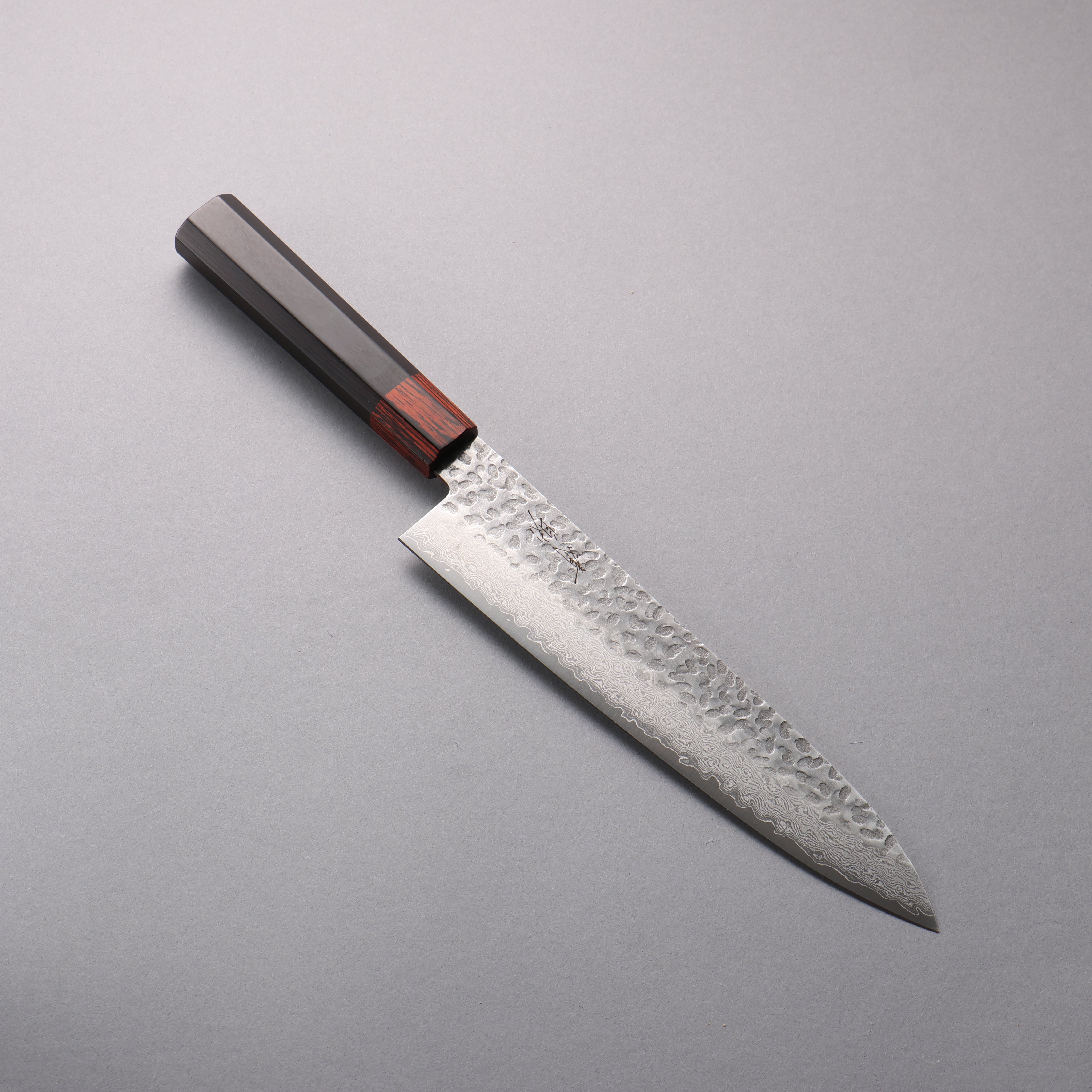 Seisuke VG10 33 Layer Hammered Damascus Gyuto 210mm Black Pakka wood Handle - Seisuke Knife
