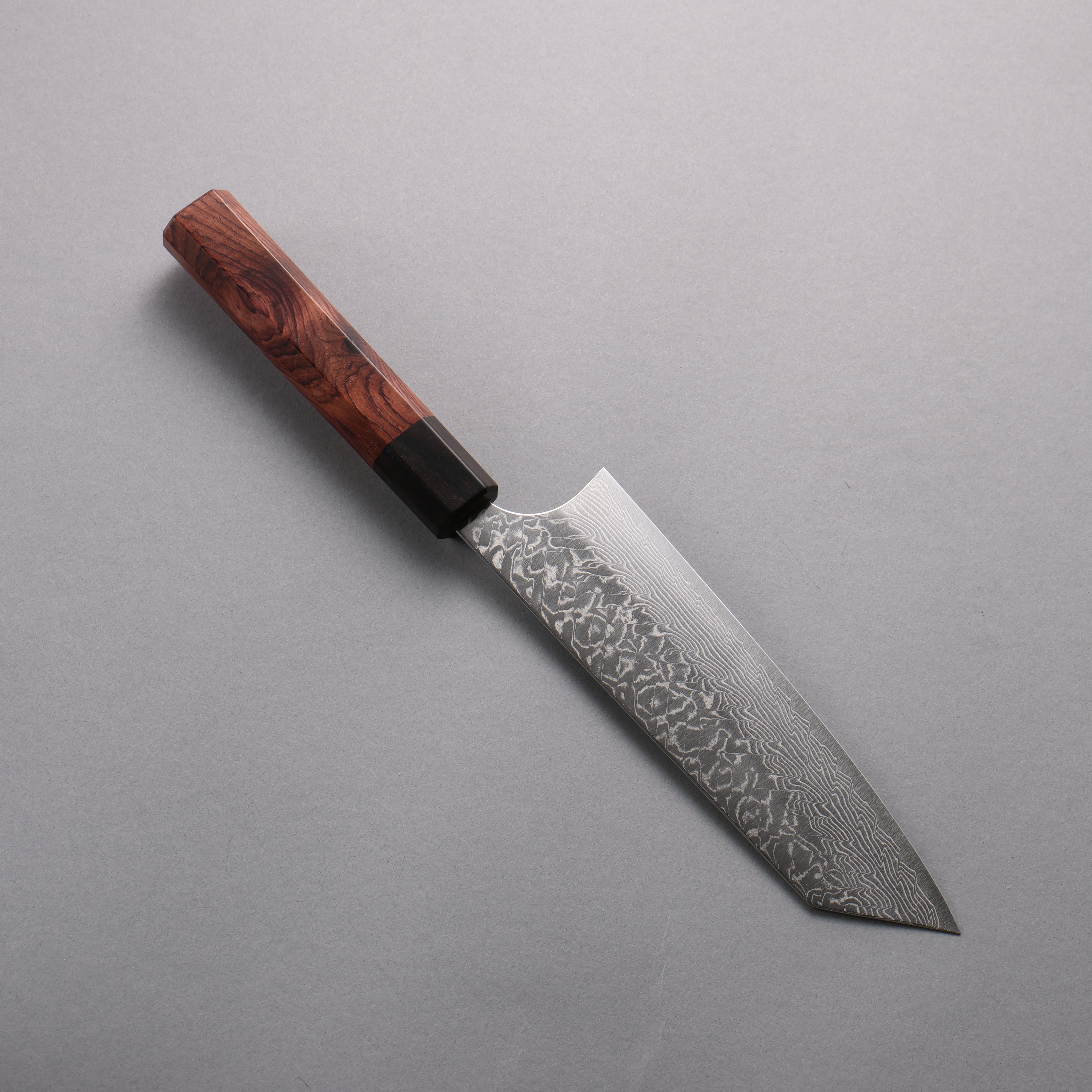 Yoshimi Kato SG2 Damascus Migaki Polish Finish Bunka 170mm Rosewood (Ferrule: Ebony) Handle - Seisuke Knife