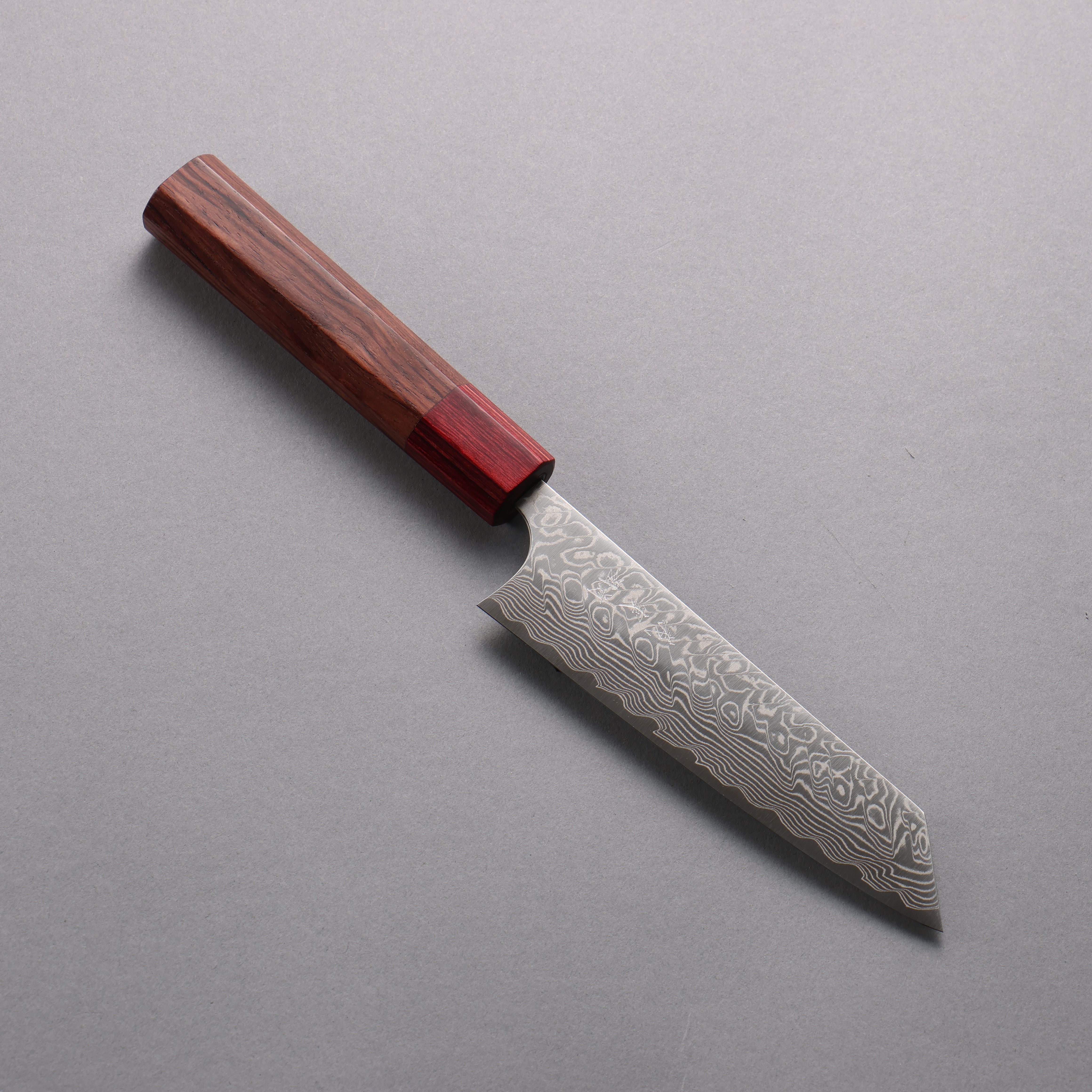 Yoshimi Kato SG2 Damascus Migaki Polish Finish Small Bunka 130mm Honduras (ferrule: Red Pakka wood) Handle - Seisuke Knife