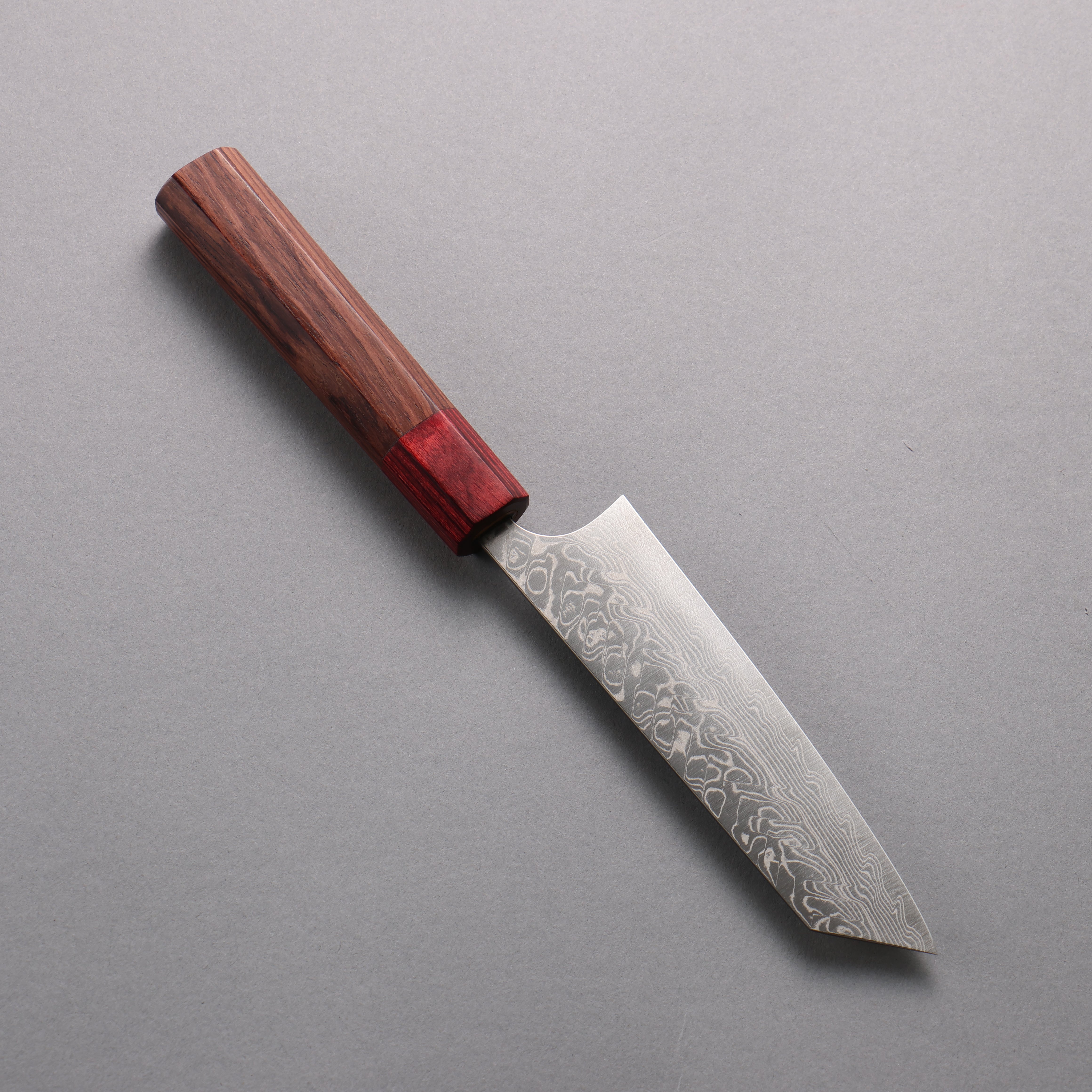 Yoshimi Kato SG2 Damascus Migaki Polish Finish Small Bunka 130mm Honduras (ferrule: Red Pakka wood) Handle - Seisuke Knife