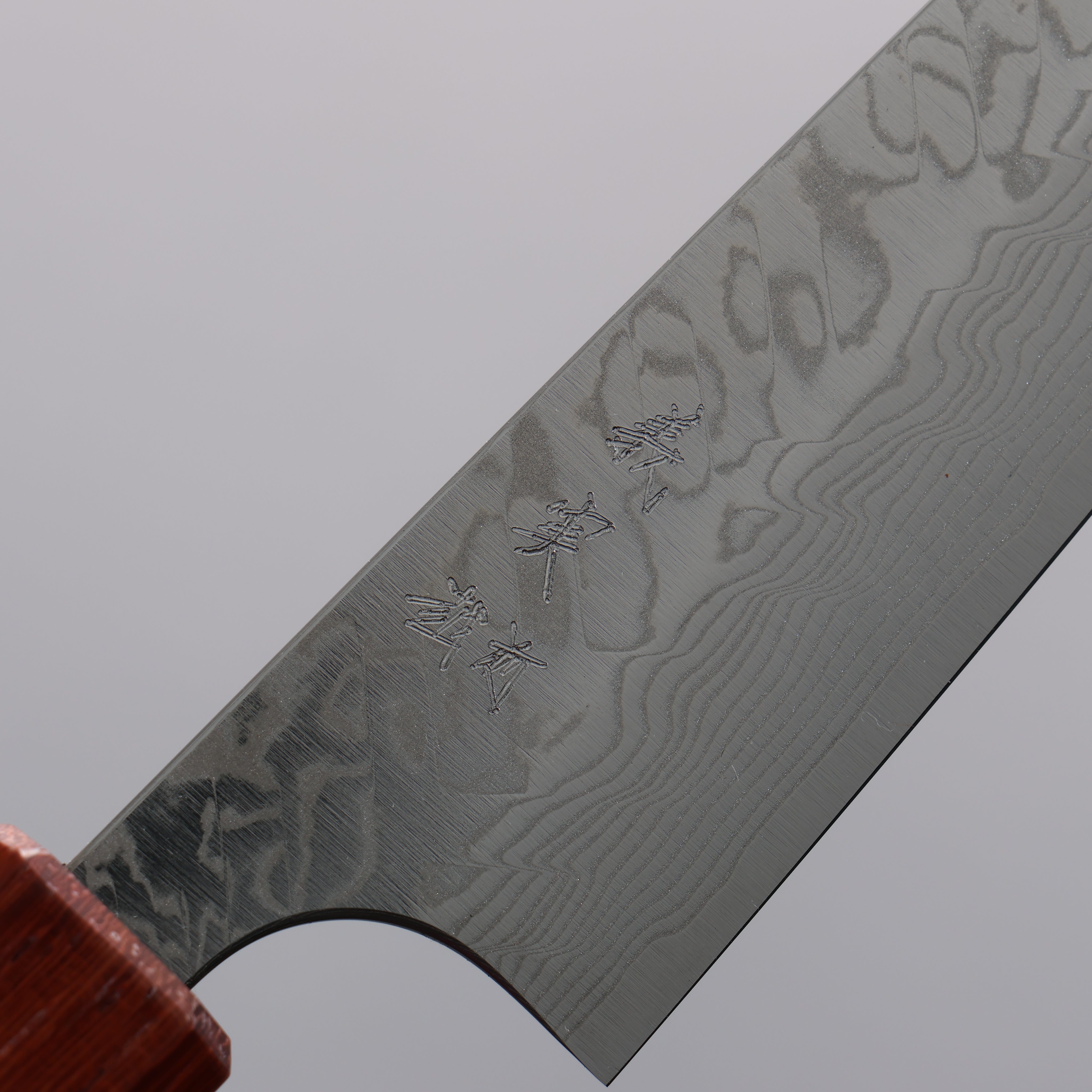 Yoshimi Kato SG2 Damascus Migaki Polish Finish Petty-Utility 120mm Rosewood (Turquoise Ring) Handle - Seisuke Knife