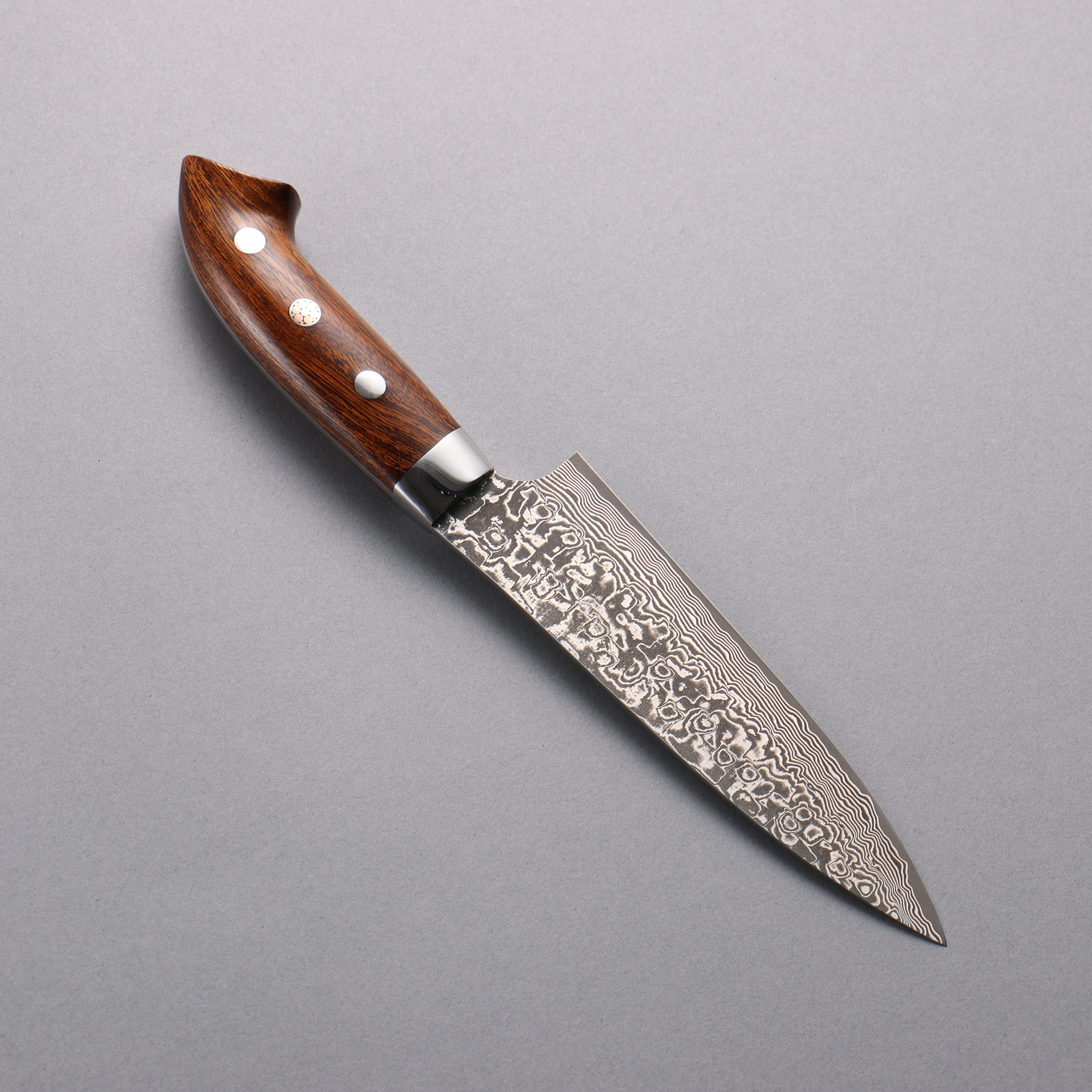 Takeshi Saji SG2 Black Damascus Petty-Utility 130mm Ironwood(New Nomura Style) Handle - Seisuke Knife