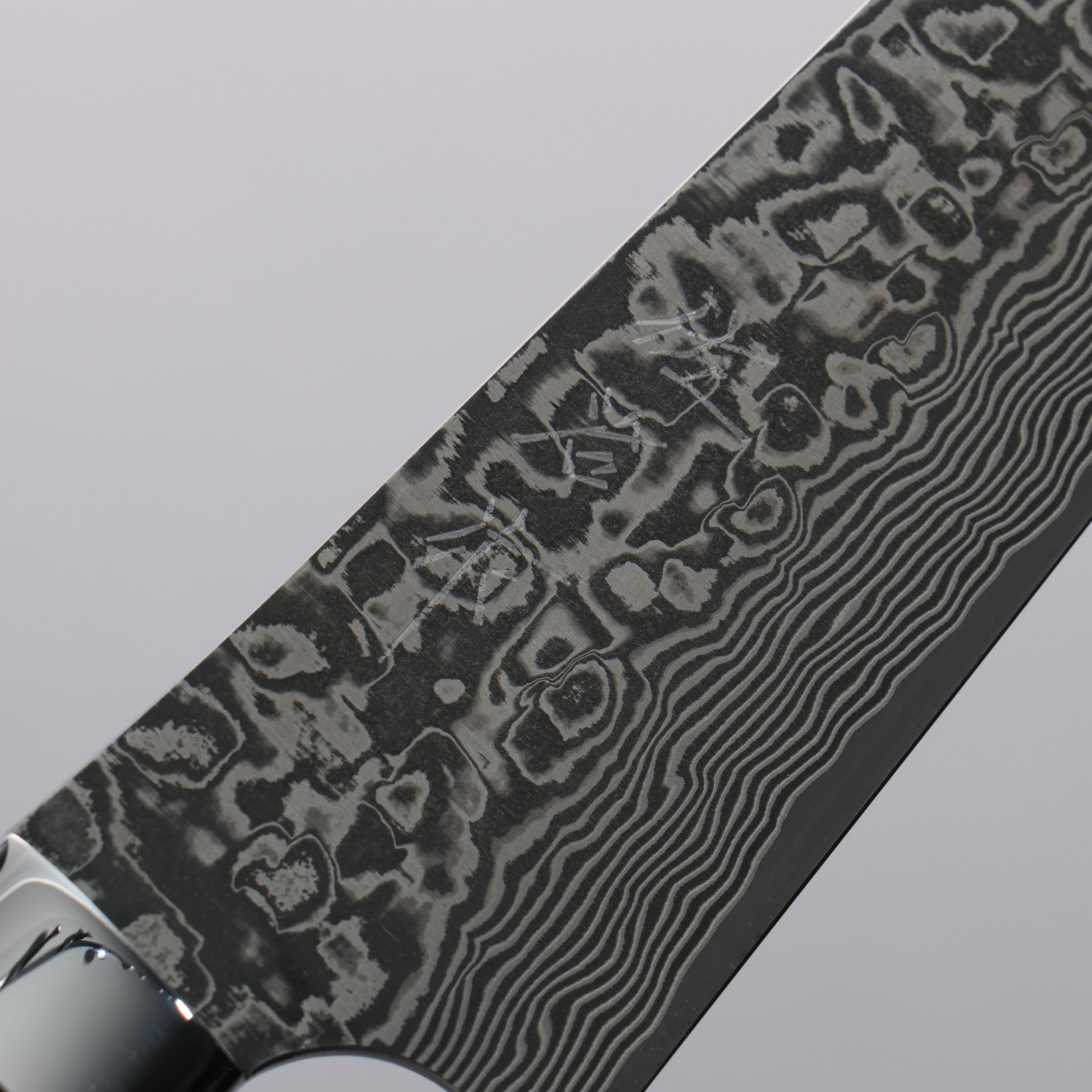 Takeshi Saji SG2 Black Damascus Petty-Utility 130mm Ironwood(New Nomura Style) Handle - Seisuke Knife
