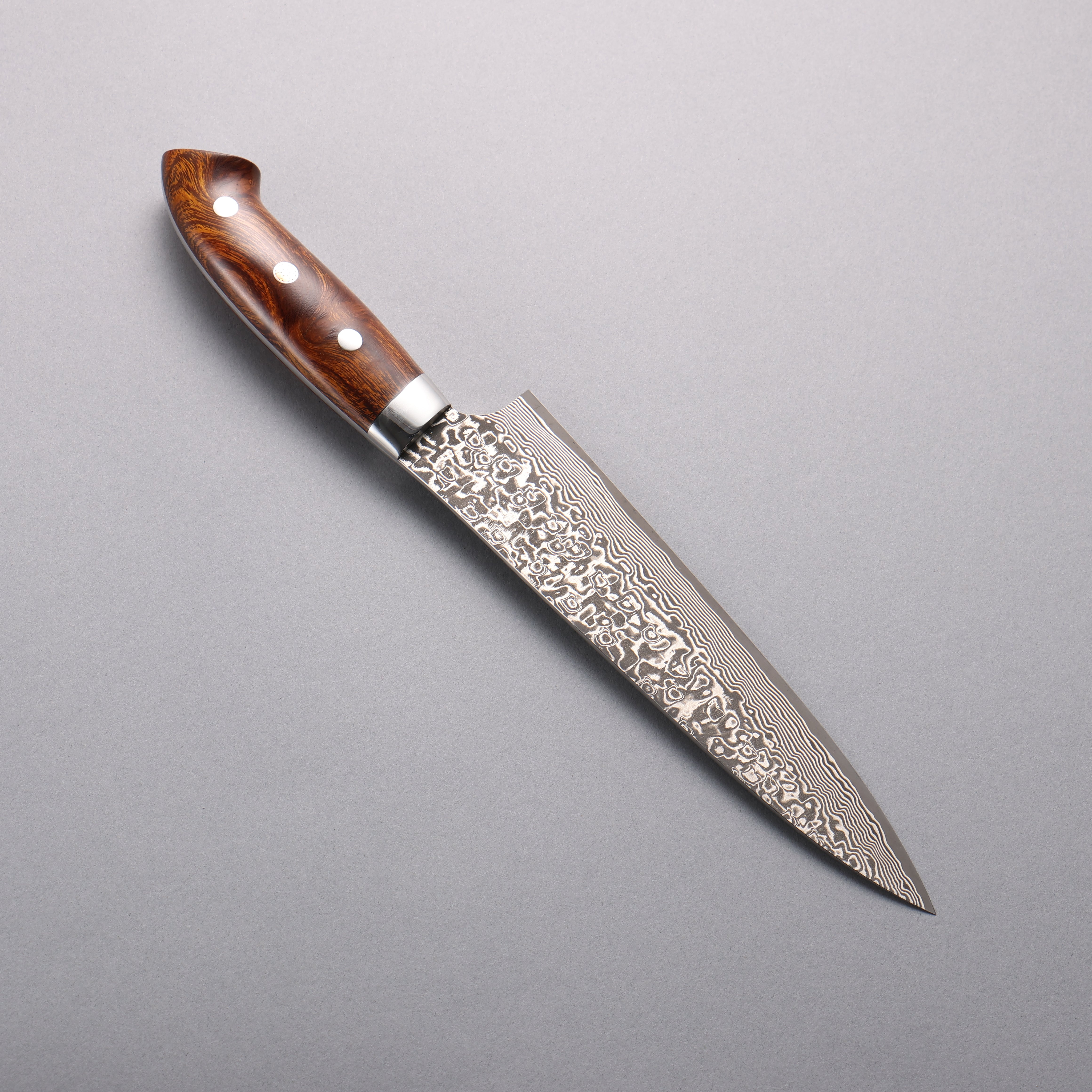 Takeshi Saji SG2 Black Damascus Gyuto 180mm Ironwood(New Nomura Style) Handle - Seisuke Knife