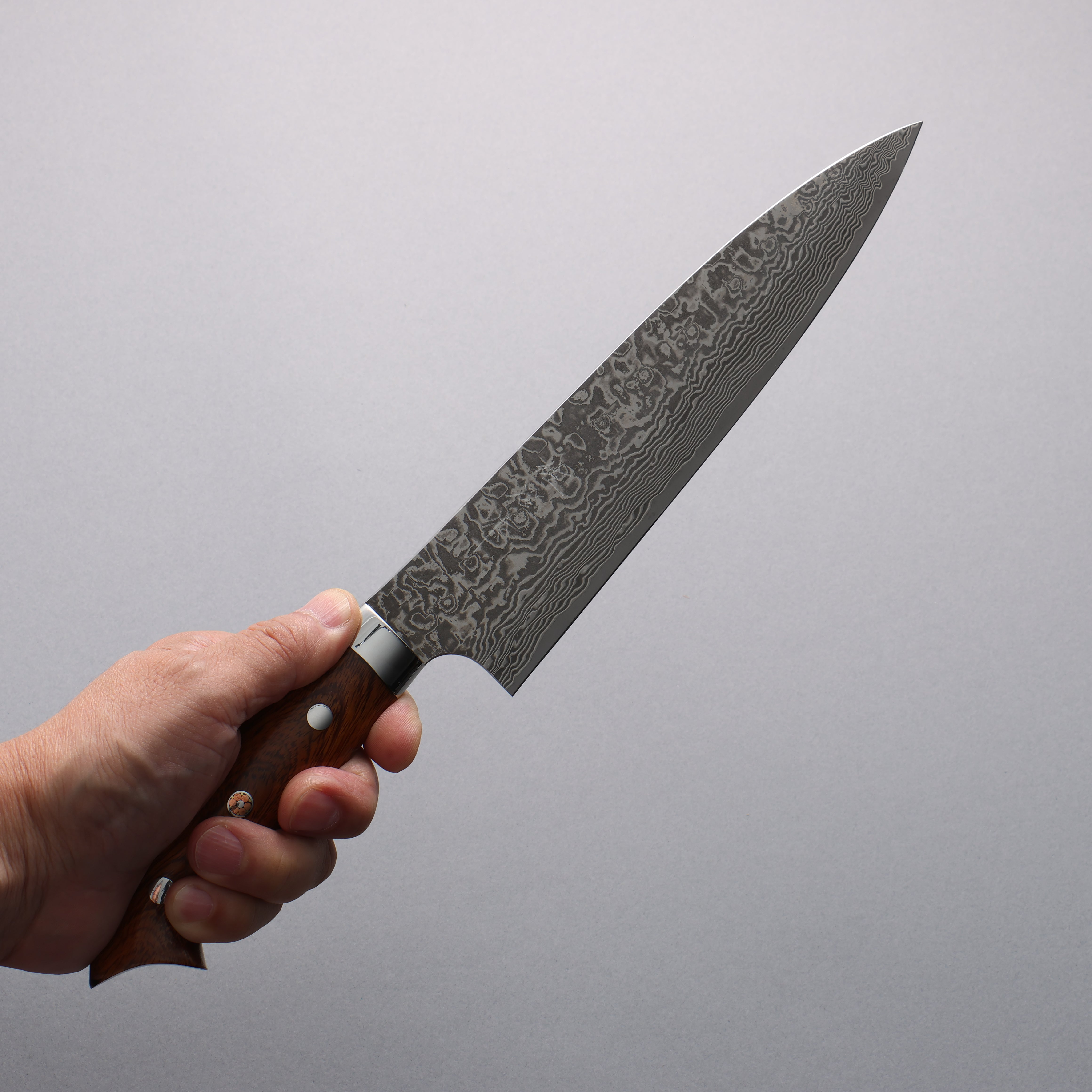 Takeshi Saji SG2 Black Damascus Gyuto 210mm Ironwood(New Nomura Style) Handle - Seisuke Knife
