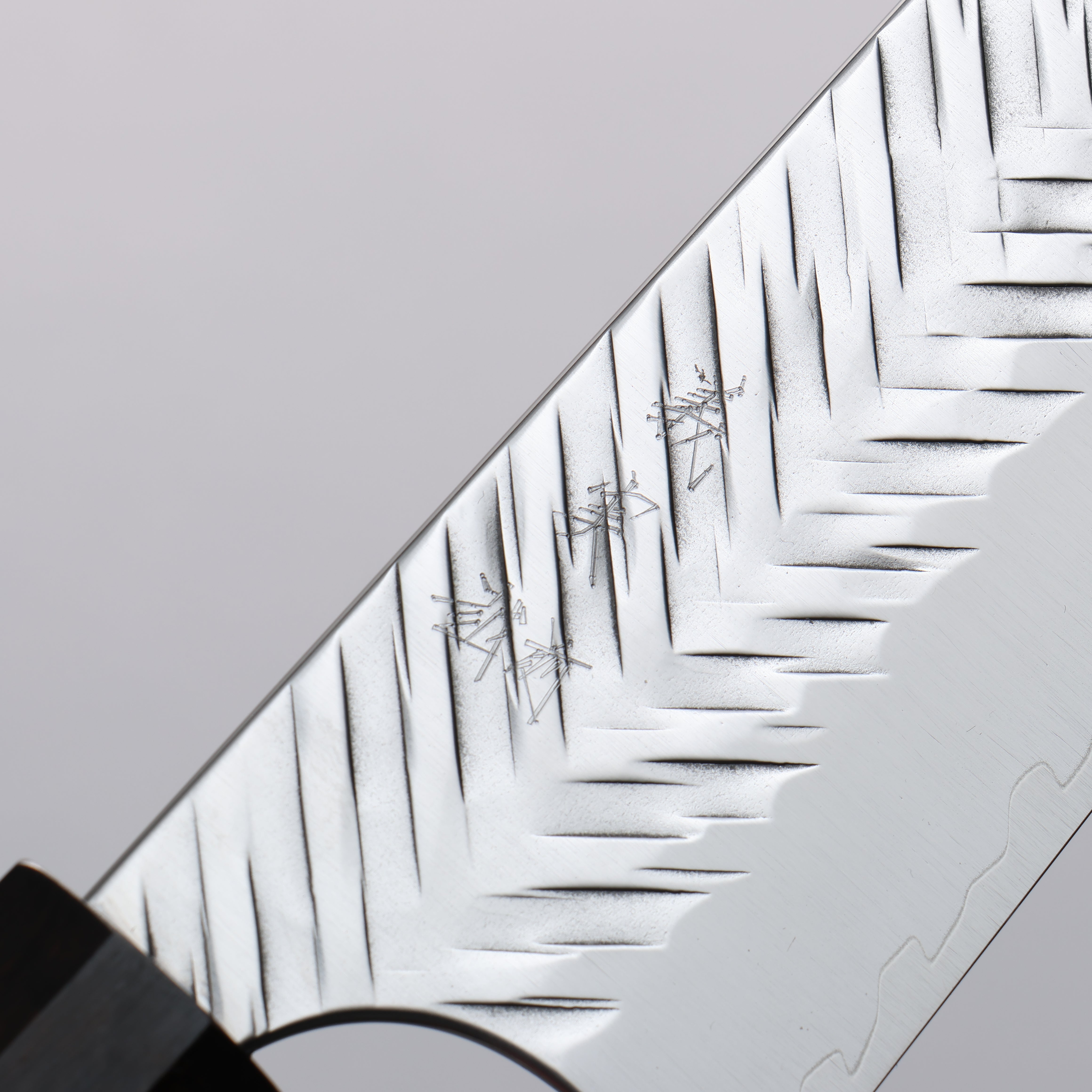 Yoshimi Kato SPG STRIX Hammered (V) Kiritsuke Gyuto 210mm Ebony (White Ring) Handle - Seisuke Knife