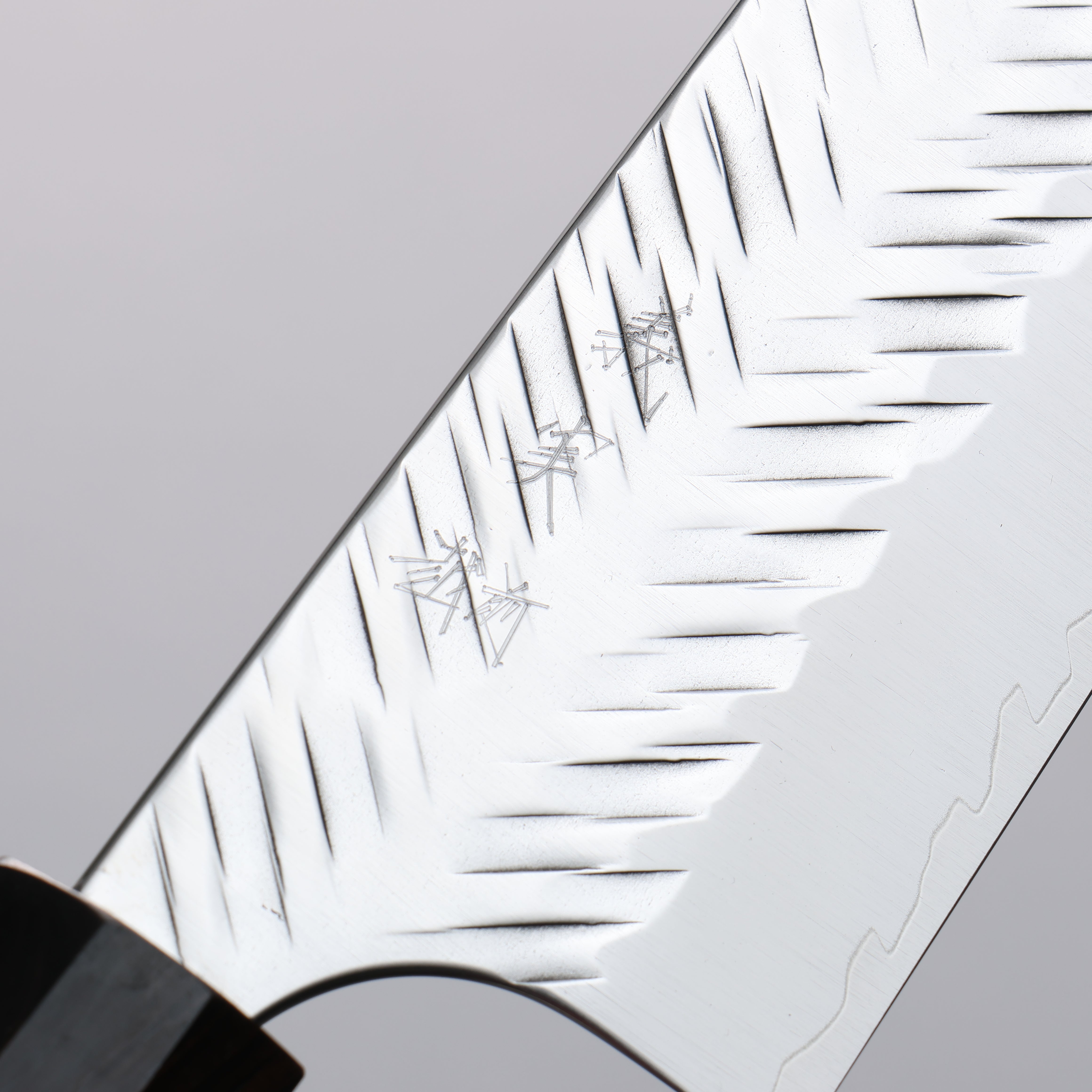 Yoshimi Kato SPG STRIX Hammered (V) Bunka 170mm Ebony (White Ring) Handle - Seisuke Knife