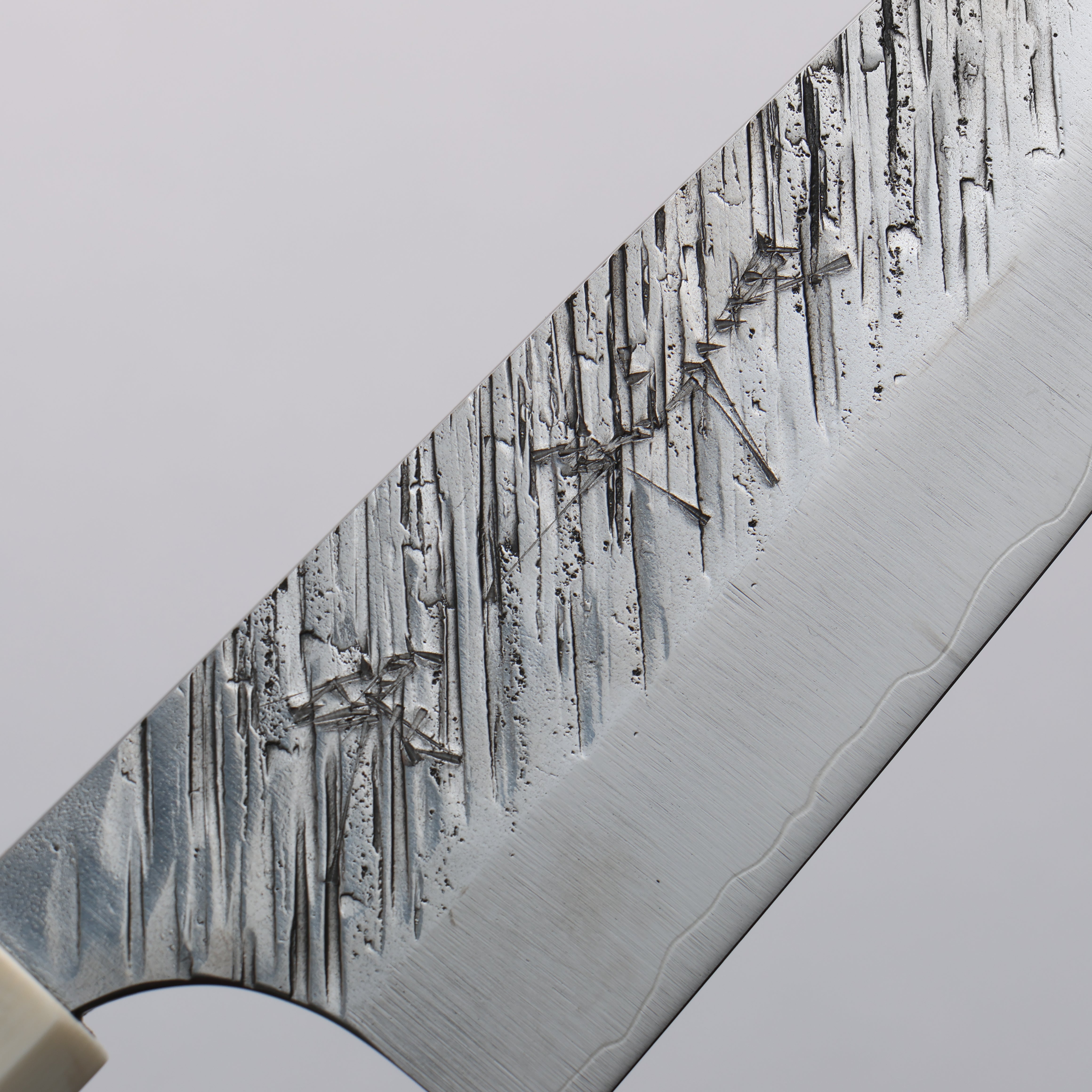 Yu Kurosaki Fujin SG2 Hammered Small Santoku 150mm Stabilized wood (Birch Burl) Handle - Seisuke Knife