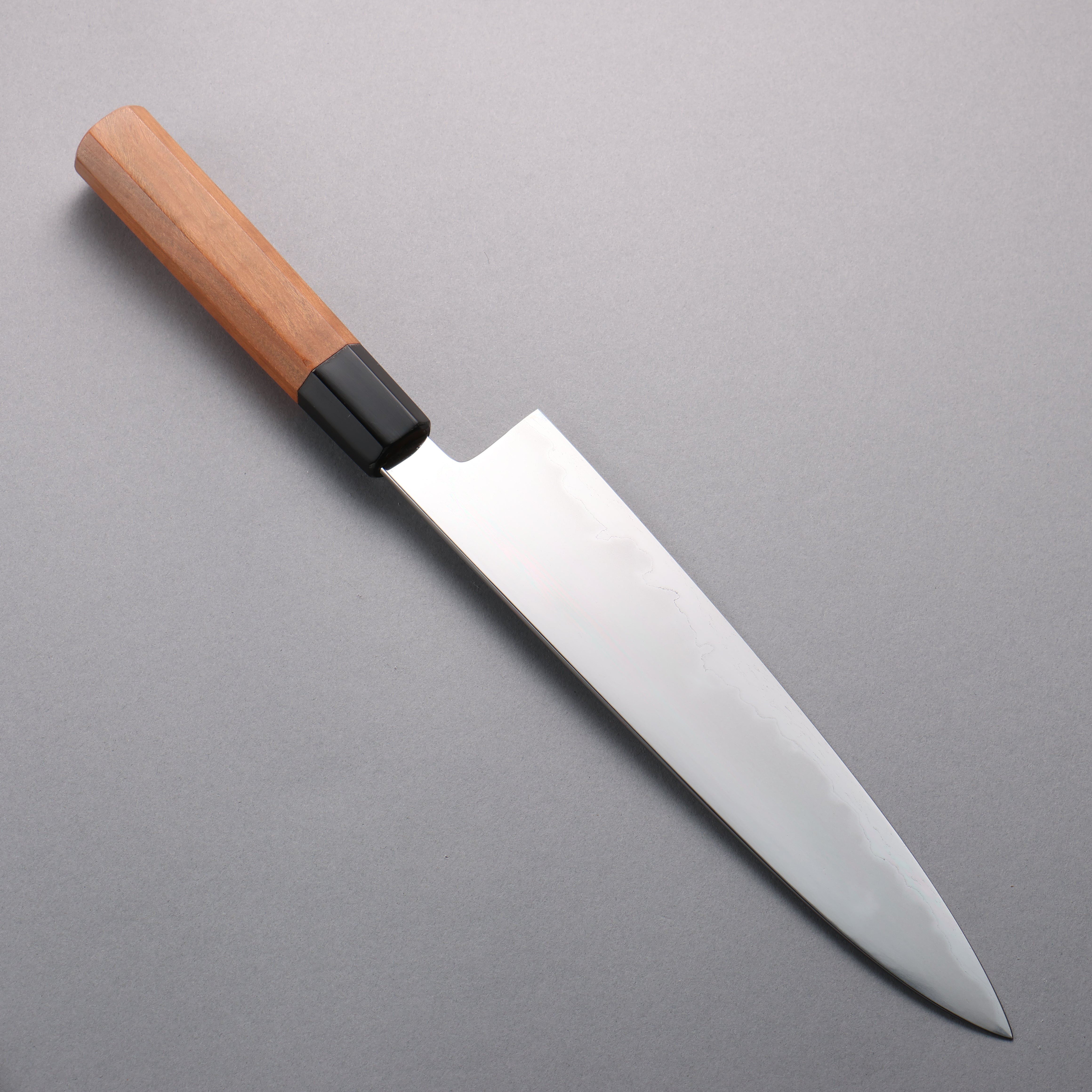 Tessen by Tanaka Tamahagane Mirrored Finish Gyuto 240mm Wild Cherry Handle - Seisuke Knife