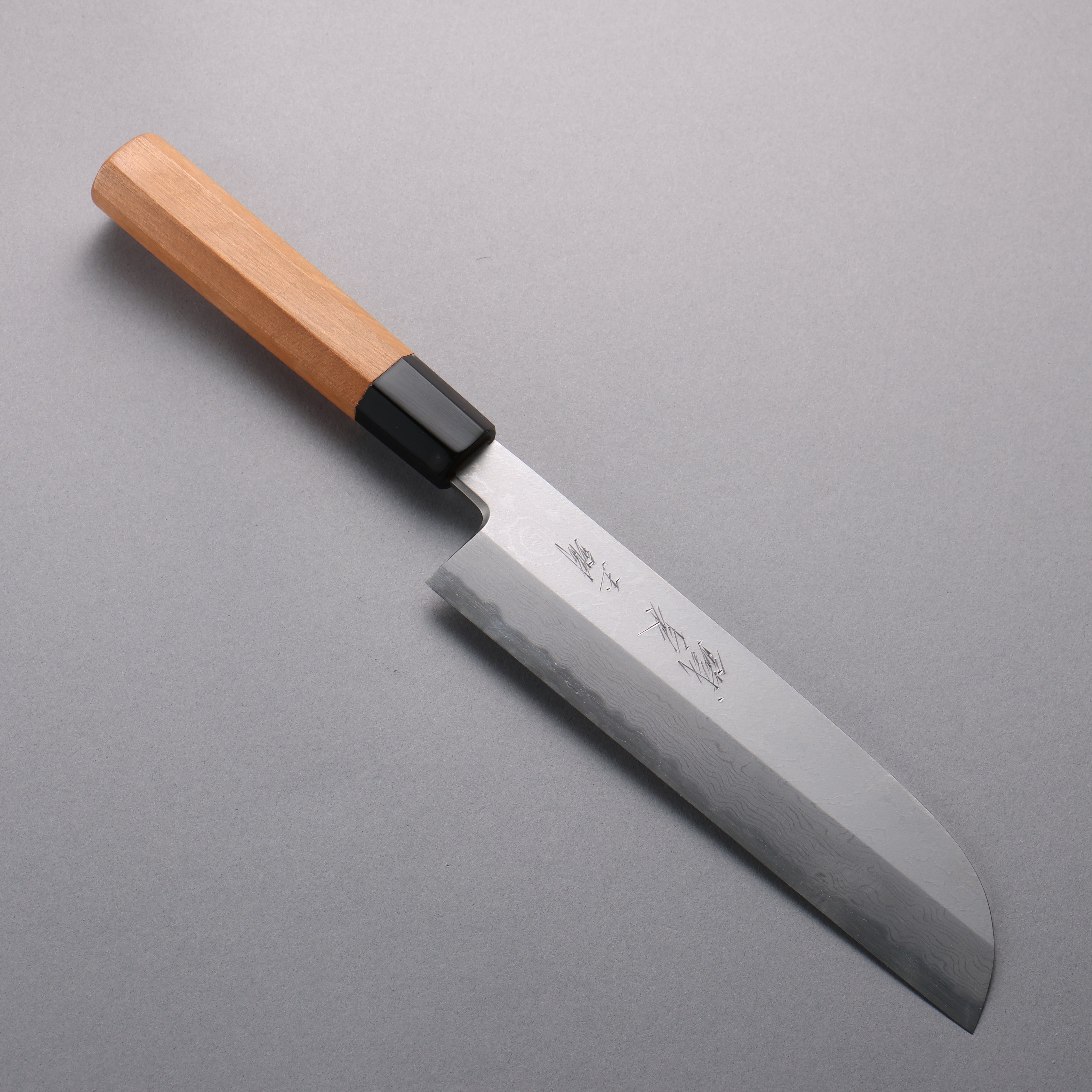 Tessen by Tanaka Tamahagane Damascus Kamagata Usuba 210mm Wild Cherry Handle - Seisuke Knife