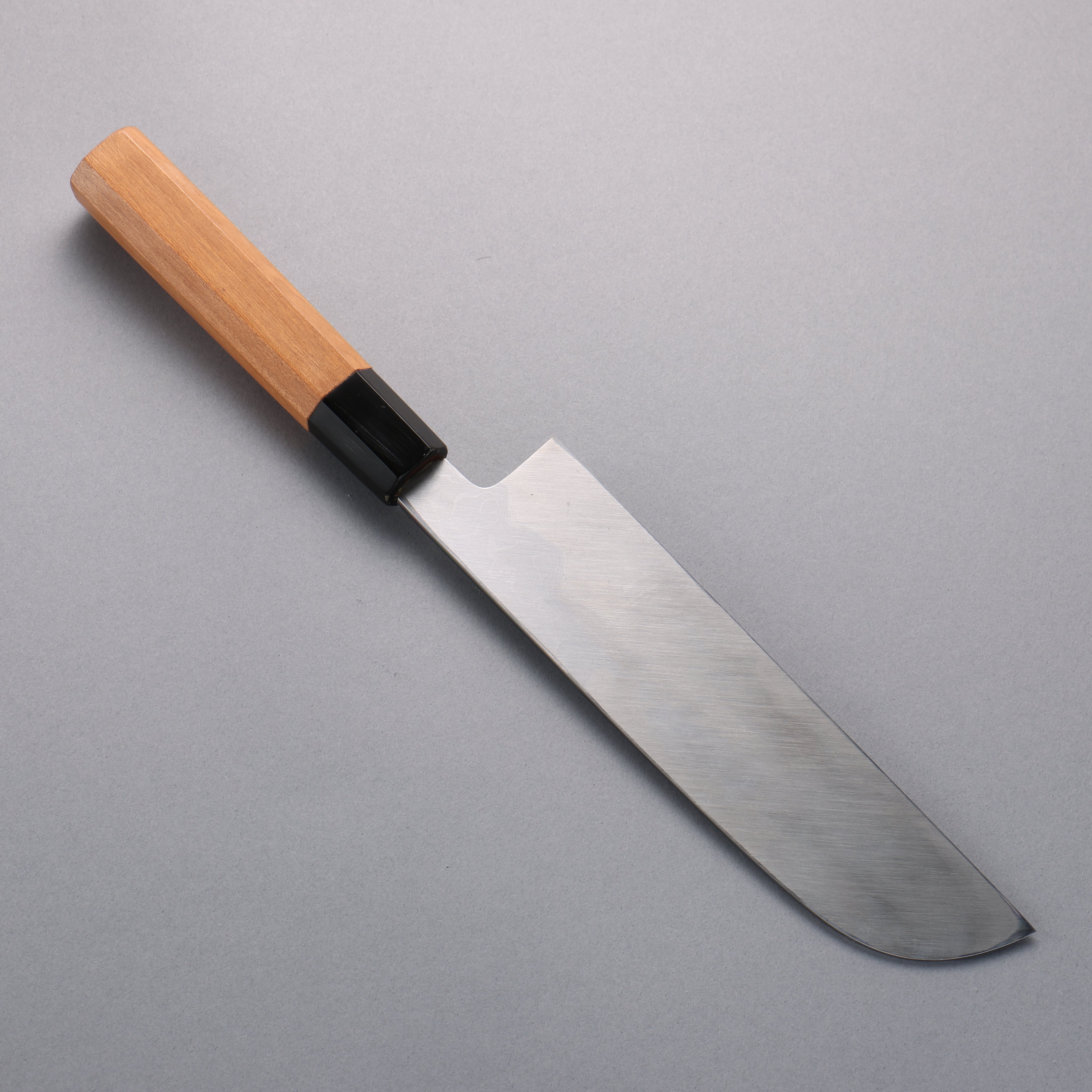 Tessen by Tanaka Tamahagane Damascus Kamagata Usuba 210mm Wild Cherry Handle - Seisuke Knife