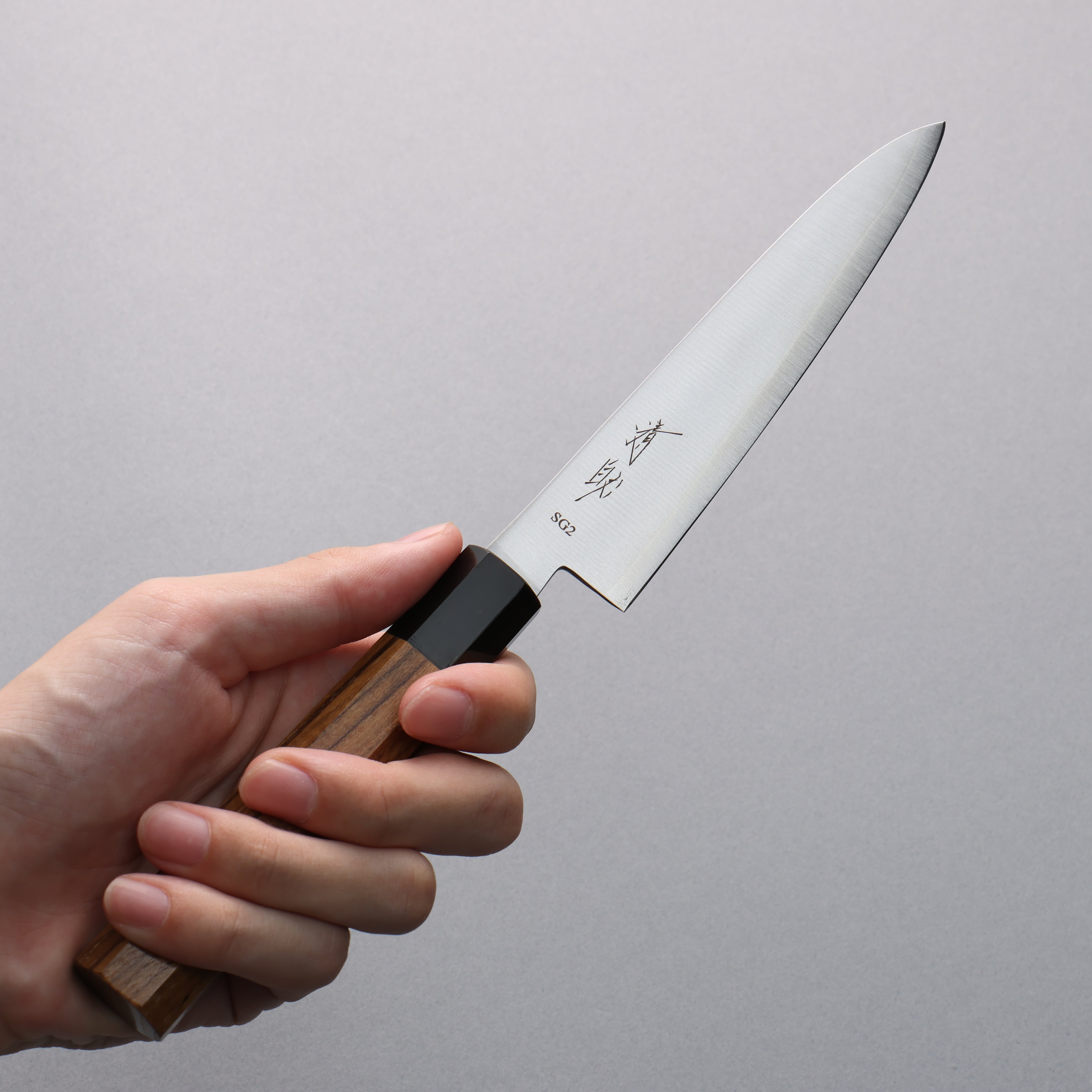 Seisuke SG2 Petty-Utility 135mm Teak (ferrule: Black Water Buffalo Horn) Handle - Seisuke Knife