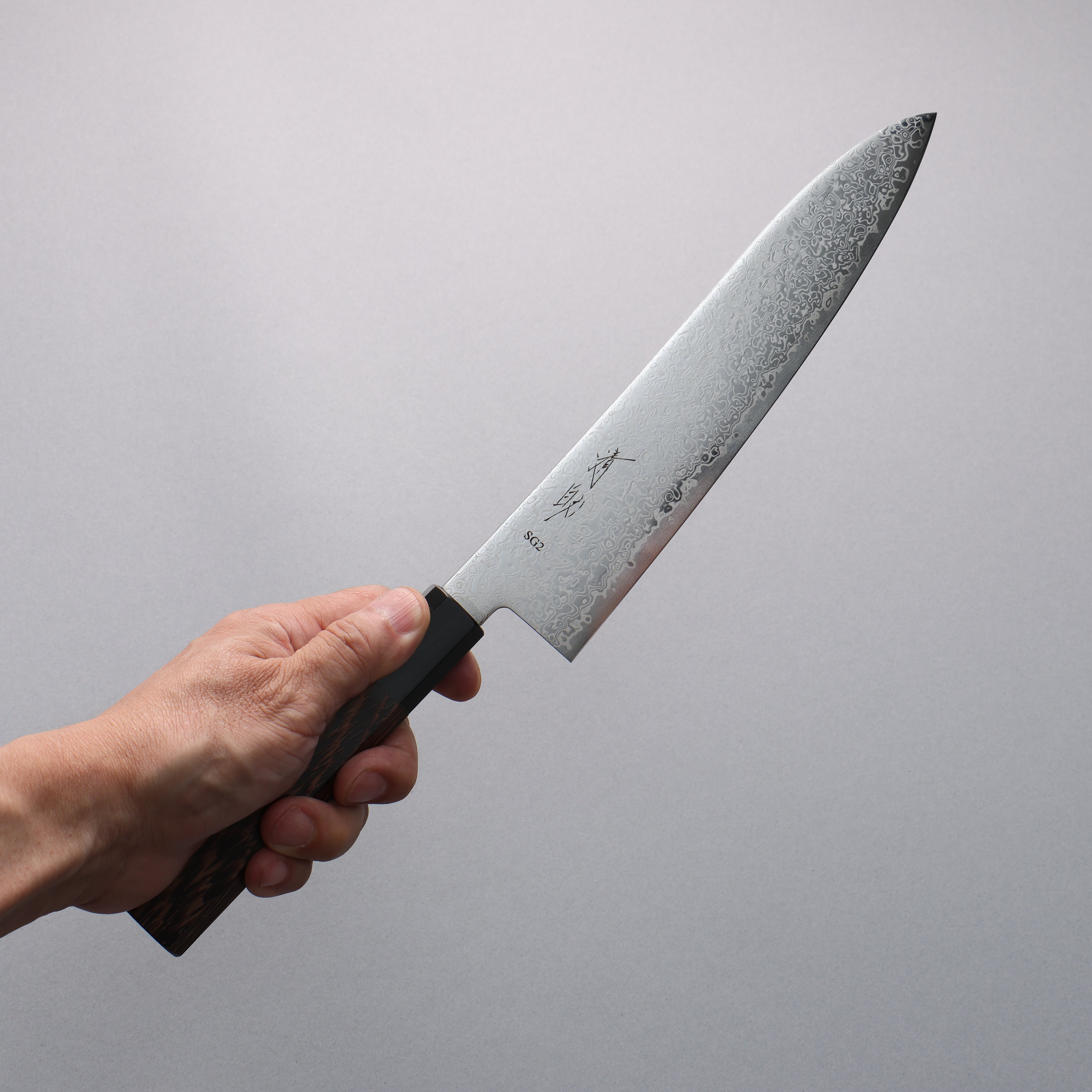 Seisuke SG2 Damascus Migaki Finished Gyuto 210mm Wenge Handle - Seisuke Knife
