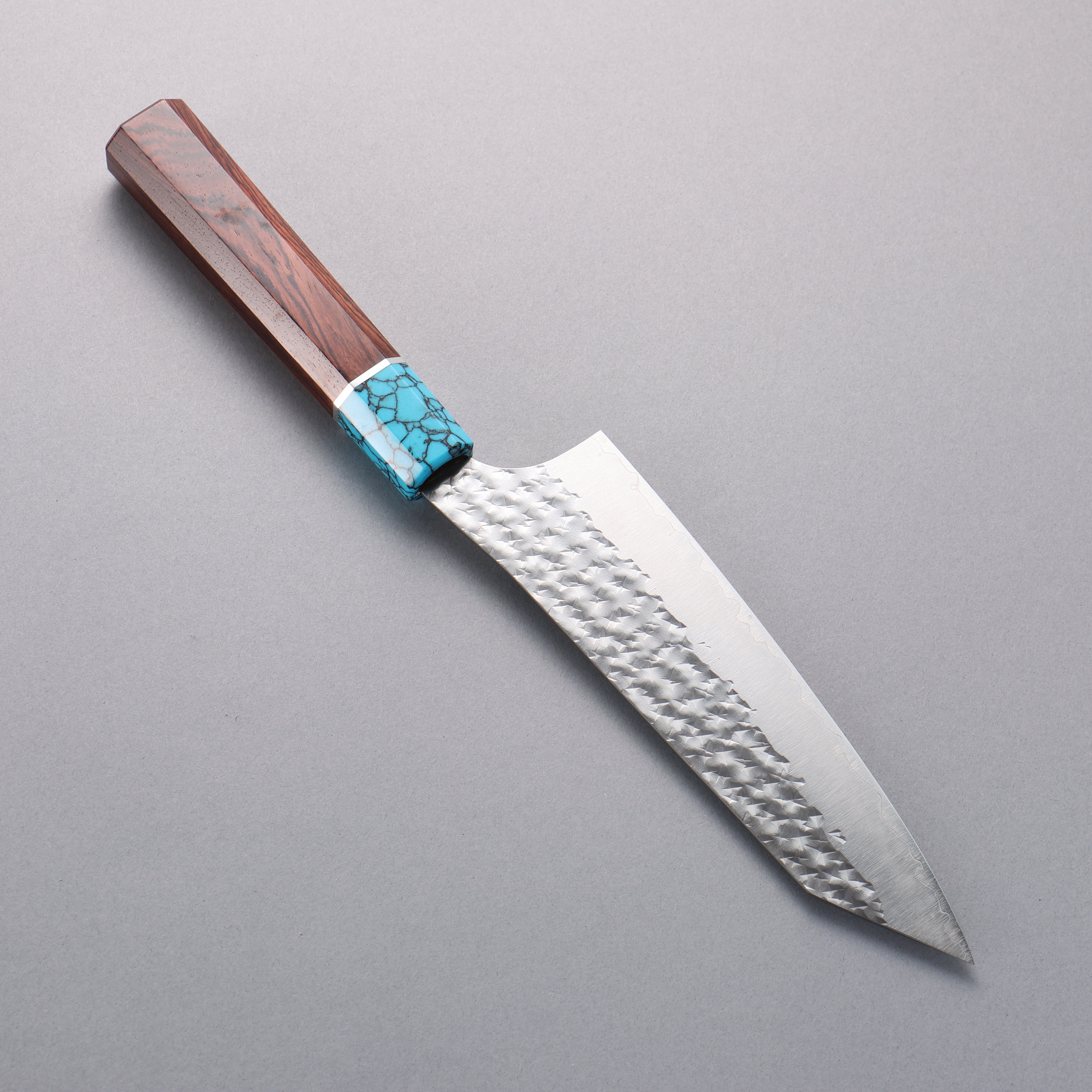 Yu Kurosaki Senko Ei SG2 Hammered Bunka 170mm Rosewood (Ferrule: Blue Turquoise) Handle - Seisuke Knife