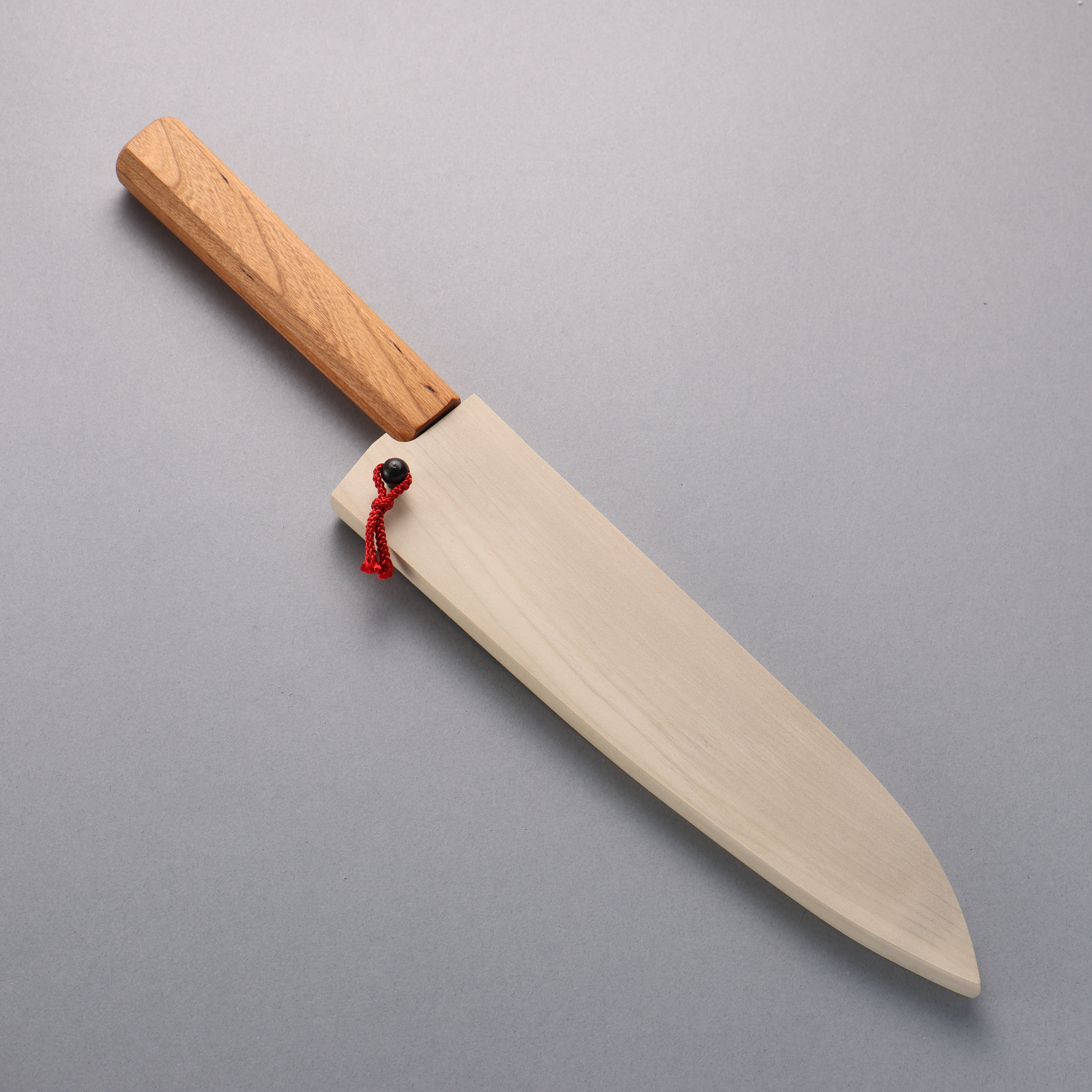 Kagekiyo Finest White Steel No.2 Gyuto 210mm Cherry Tree Handle with Sheath - Seisuke Knife