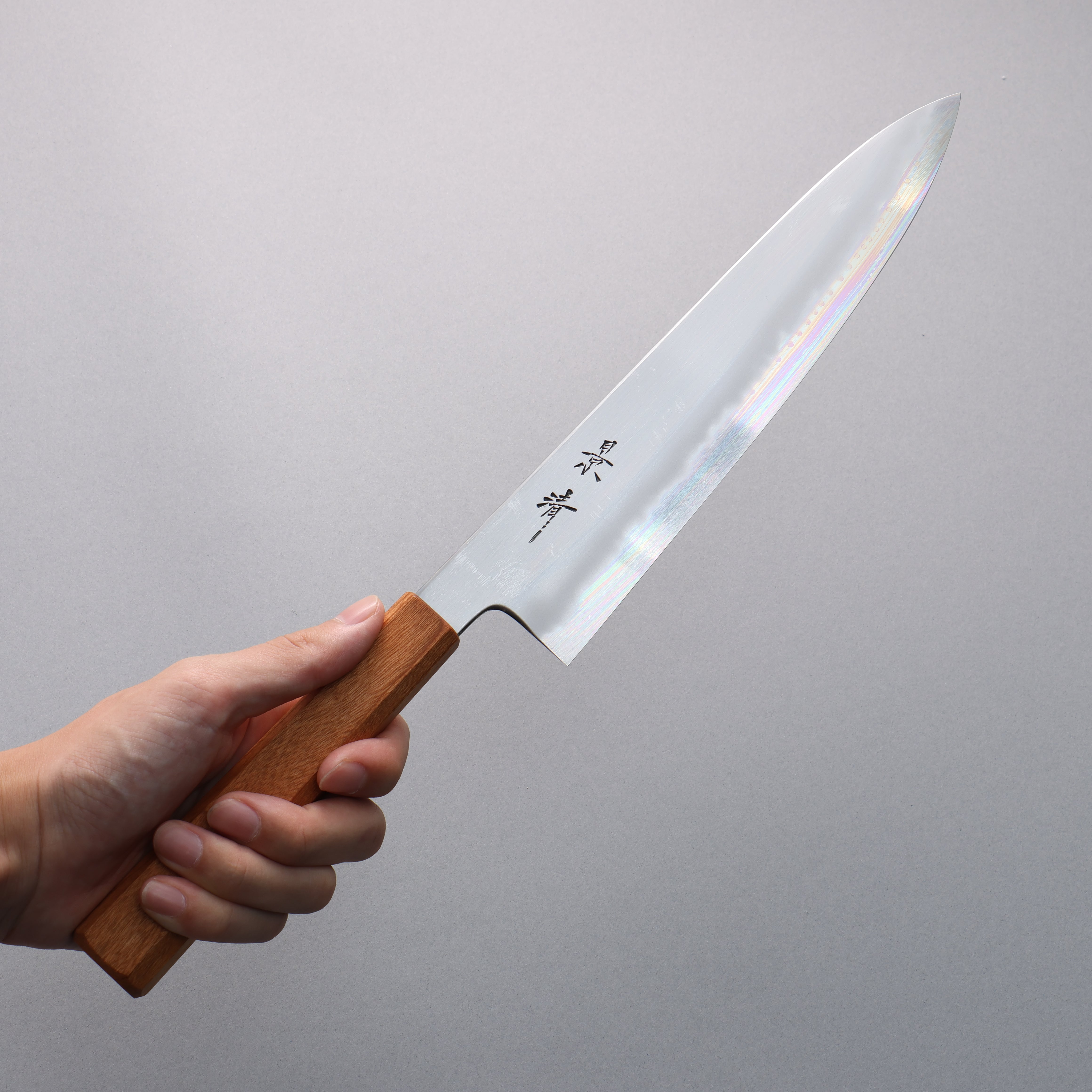 Kagekiyo Finest White Steel No.2 Gyuto 240mm Cherry Tree Handle with Sheath - Seisuke Knife