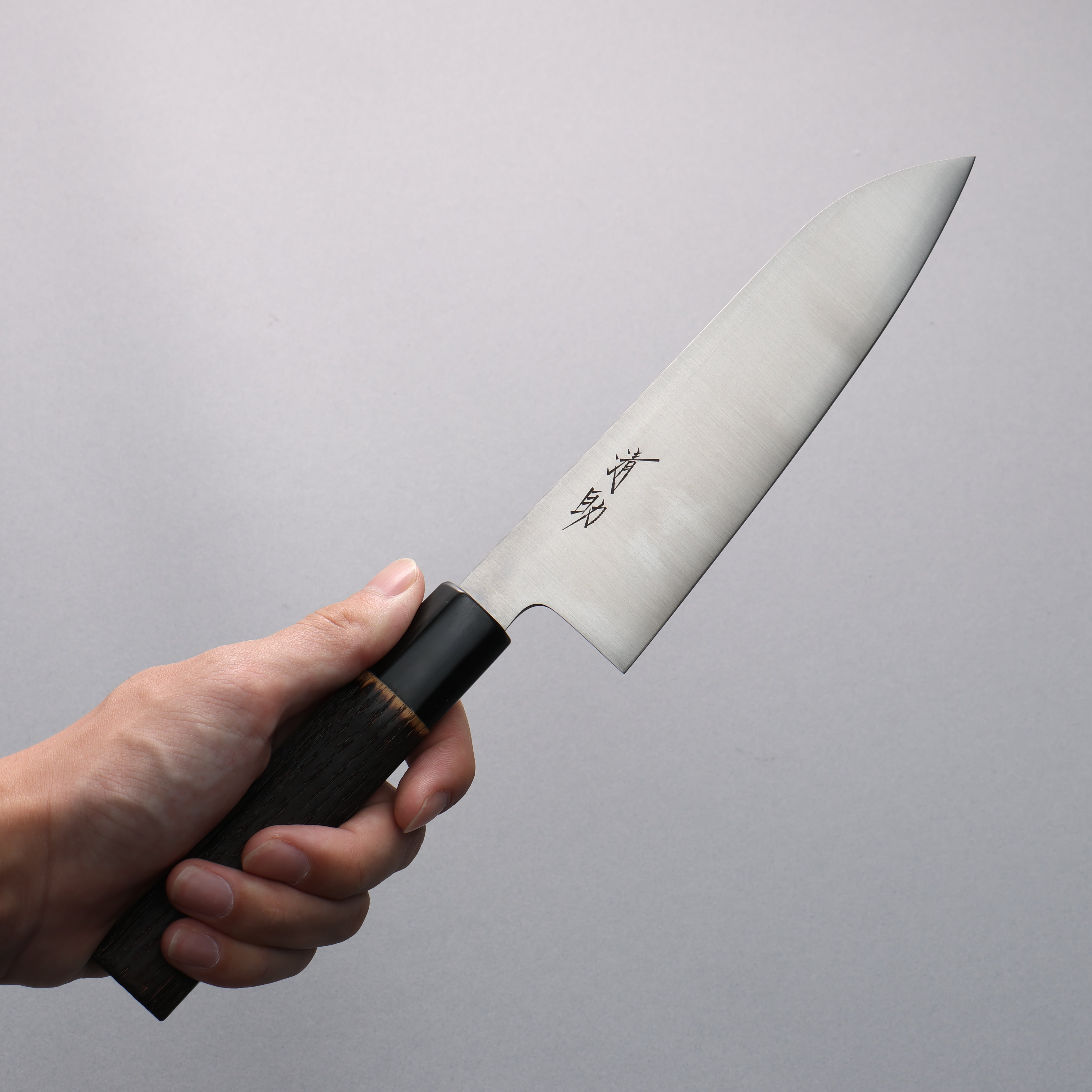Seisuke Swedish Steel-stn Santoku 180mm Burnt Chestnut Handle - Seisuke Knife