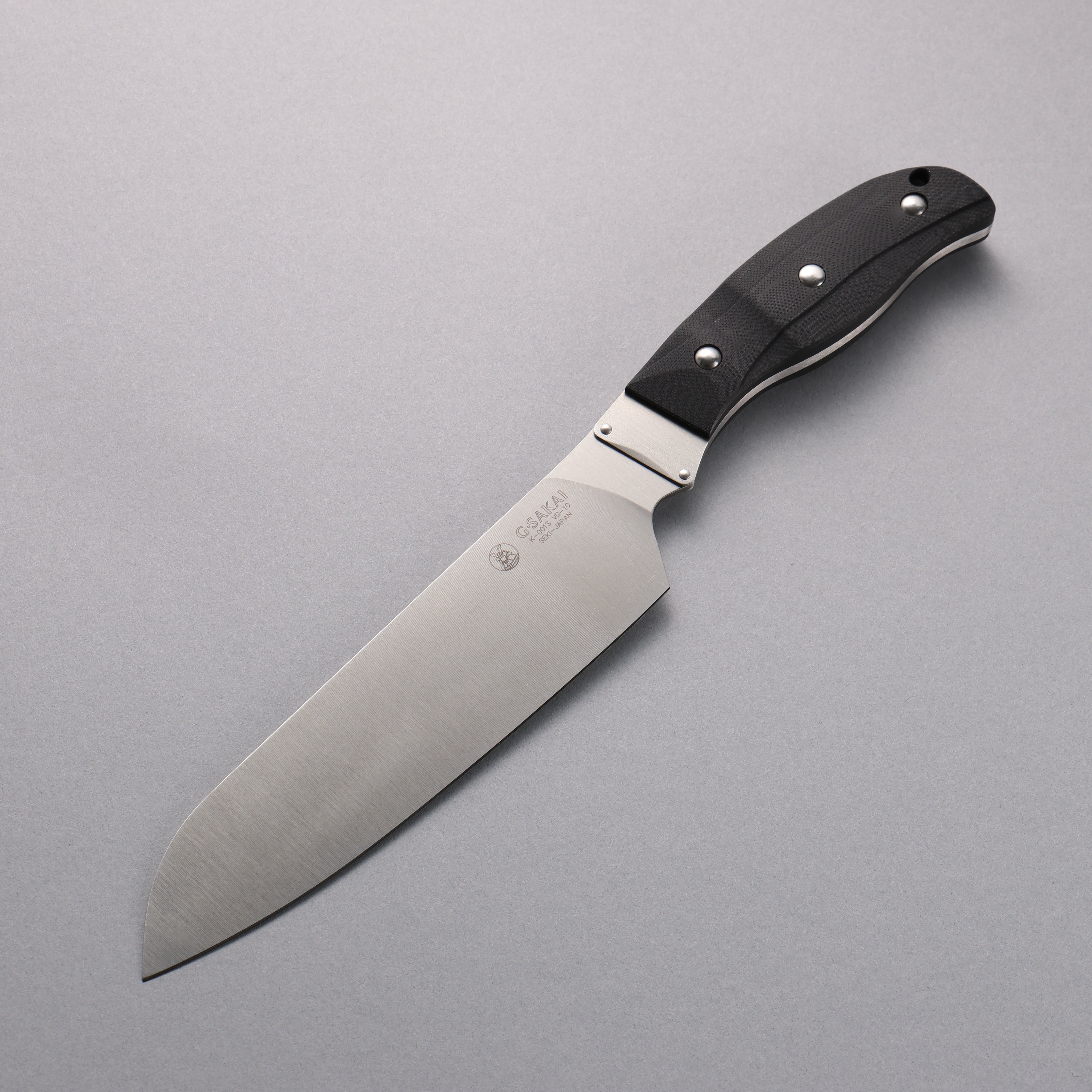 G.Sakai VG10 Santoku 165mm G-10 (Black) Handle - Seisuke Knife