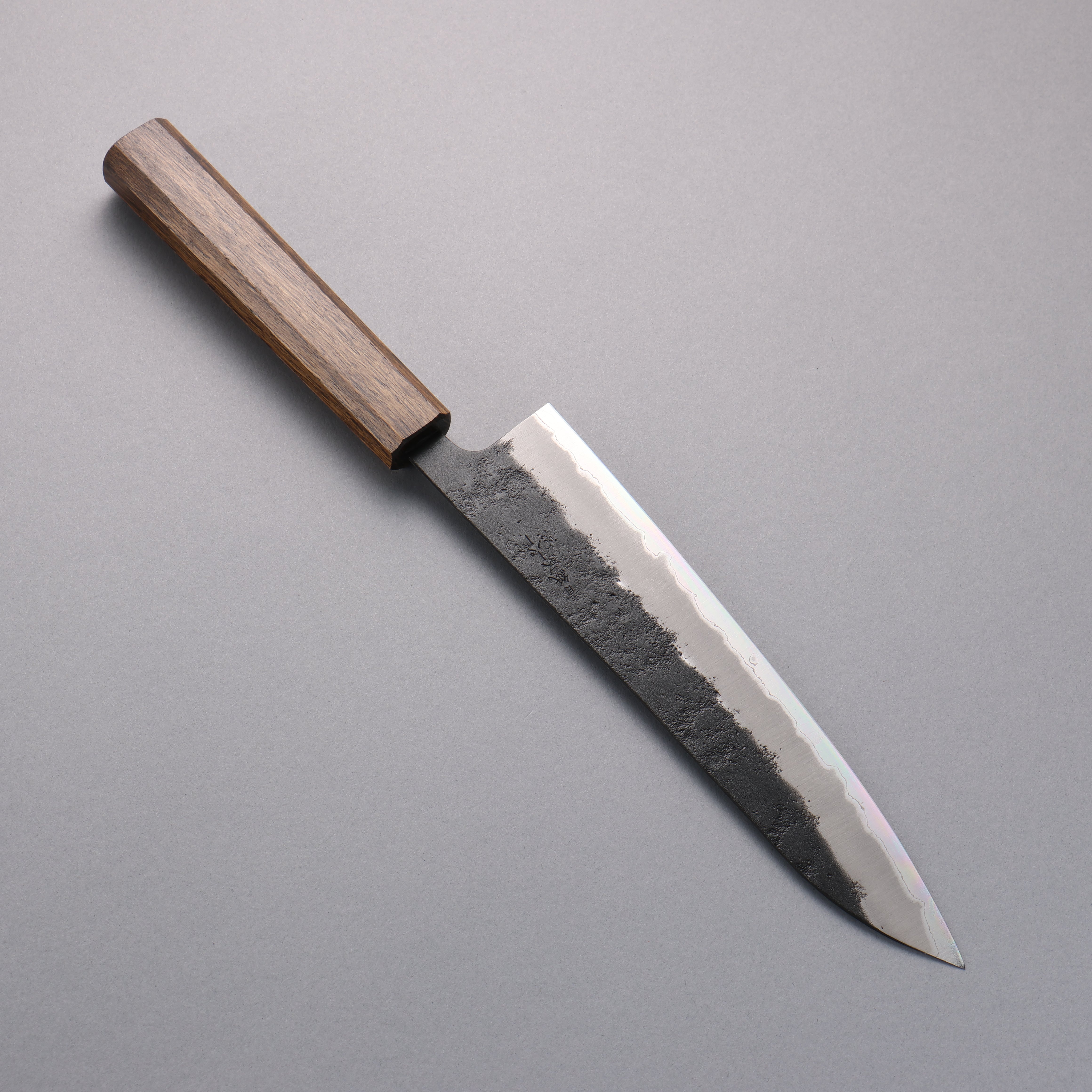 Oul Blue Super Black Nashiji Gyuto 210mm Oak Handle - Seisuke Knife