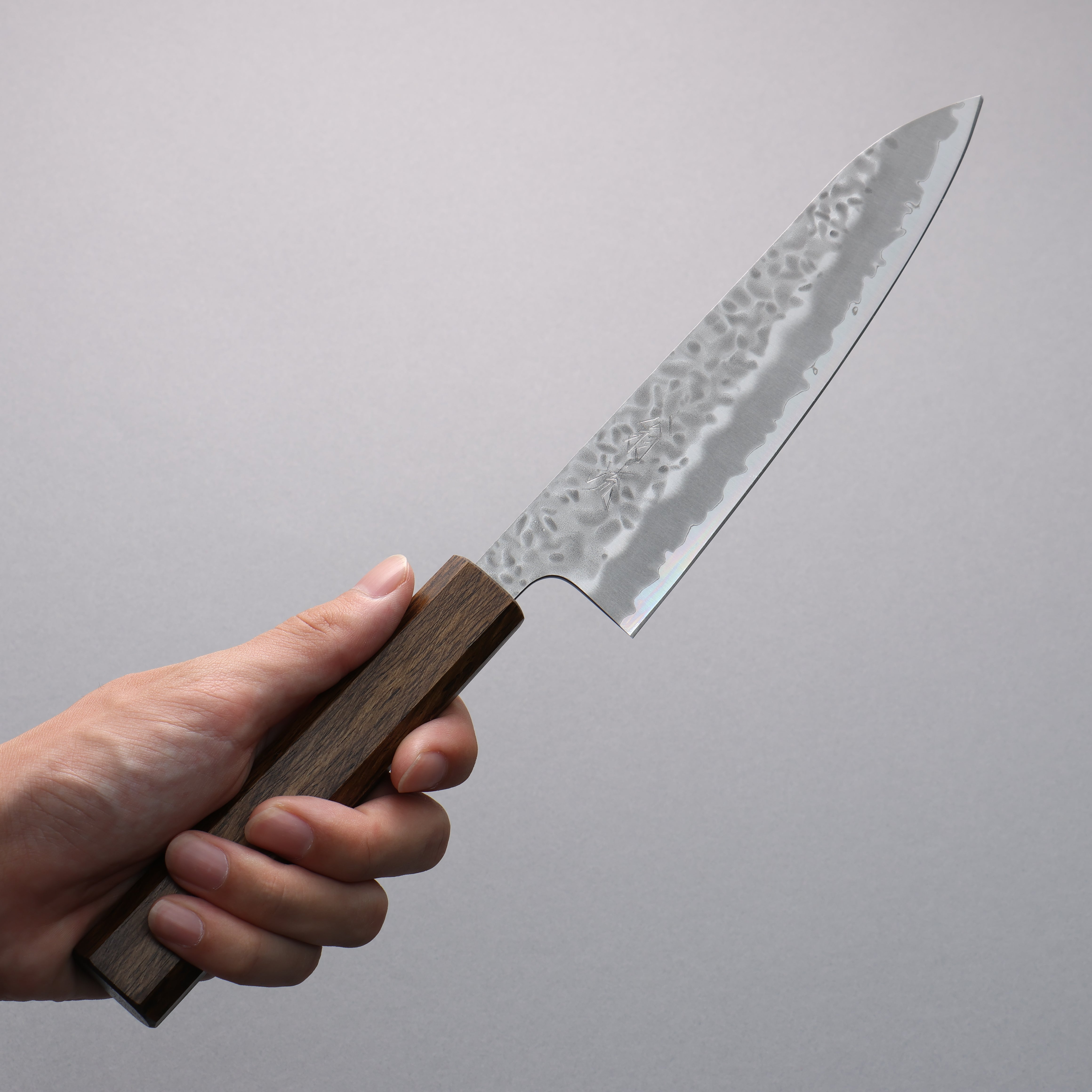 Oul White Steel No.1 Hammered Gyuto 180mm Oak Handle - Seisuke Knife