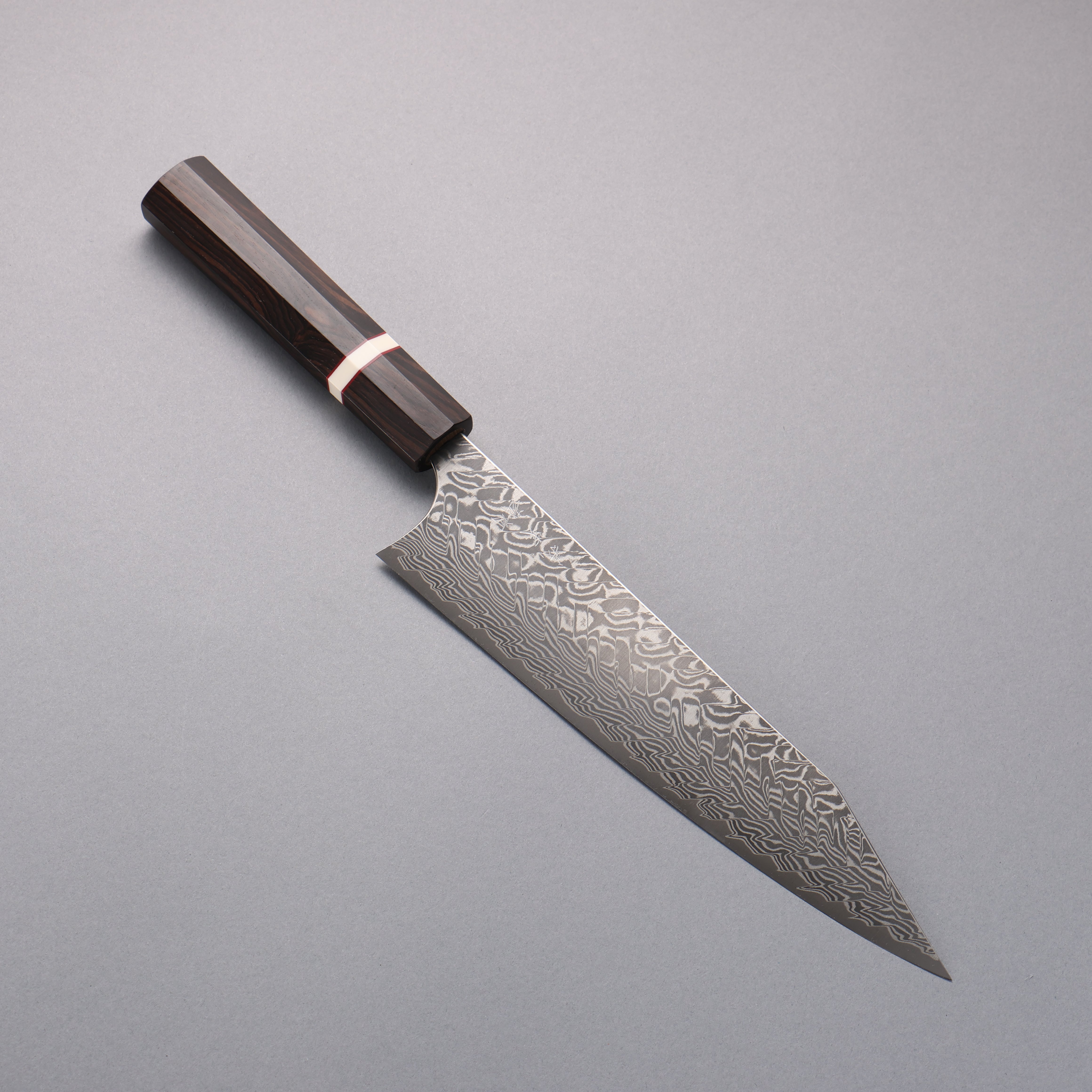 Yoshimi Kato SG2 Black Damascus Kiritsuke Gyuto 210mm Ebony (White Ring) Handle - Seisuke Knife