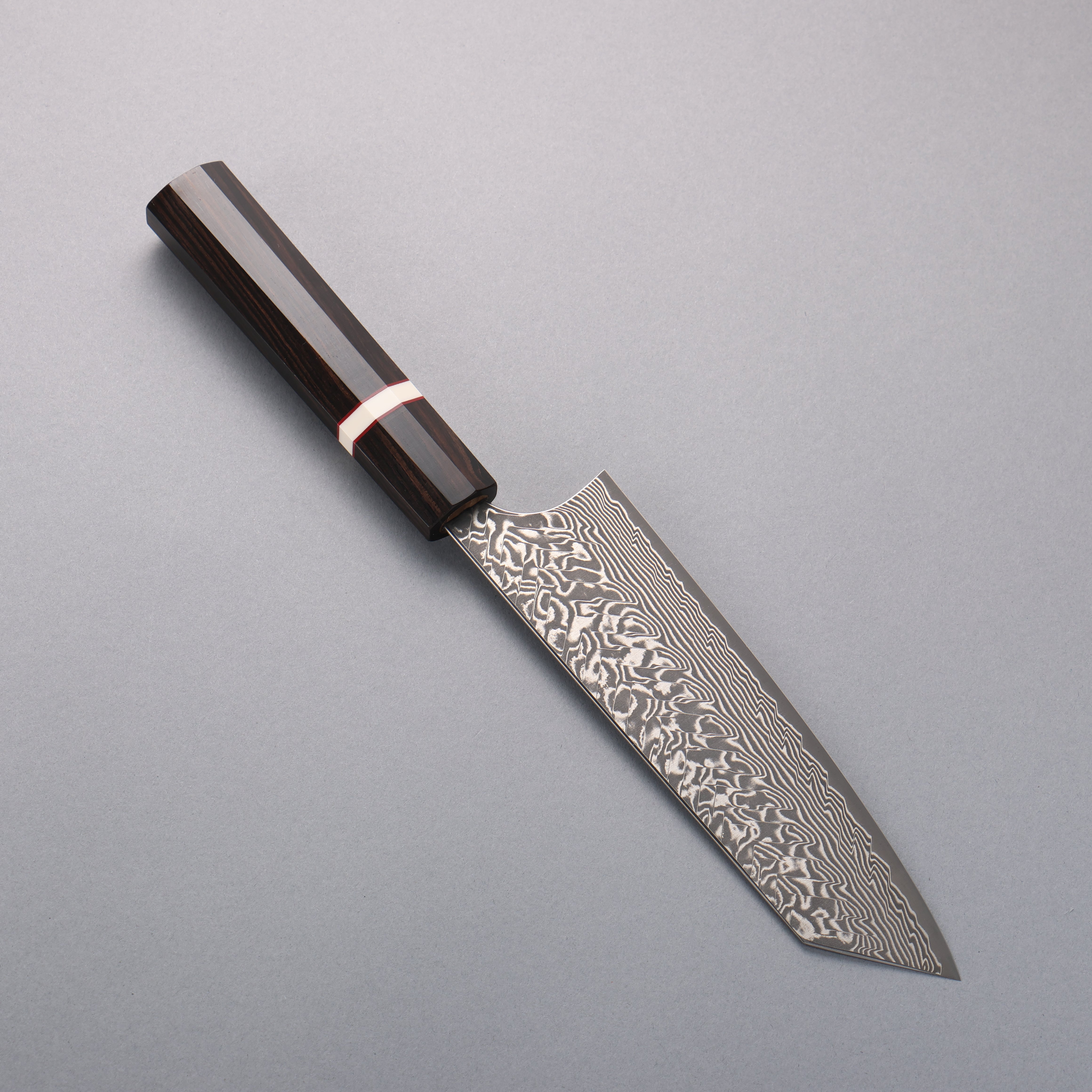 Yoshimi Kato SG2 Black Damascus Bunka 170mm Ebony (White Ring) Handle - Seisuke Knife