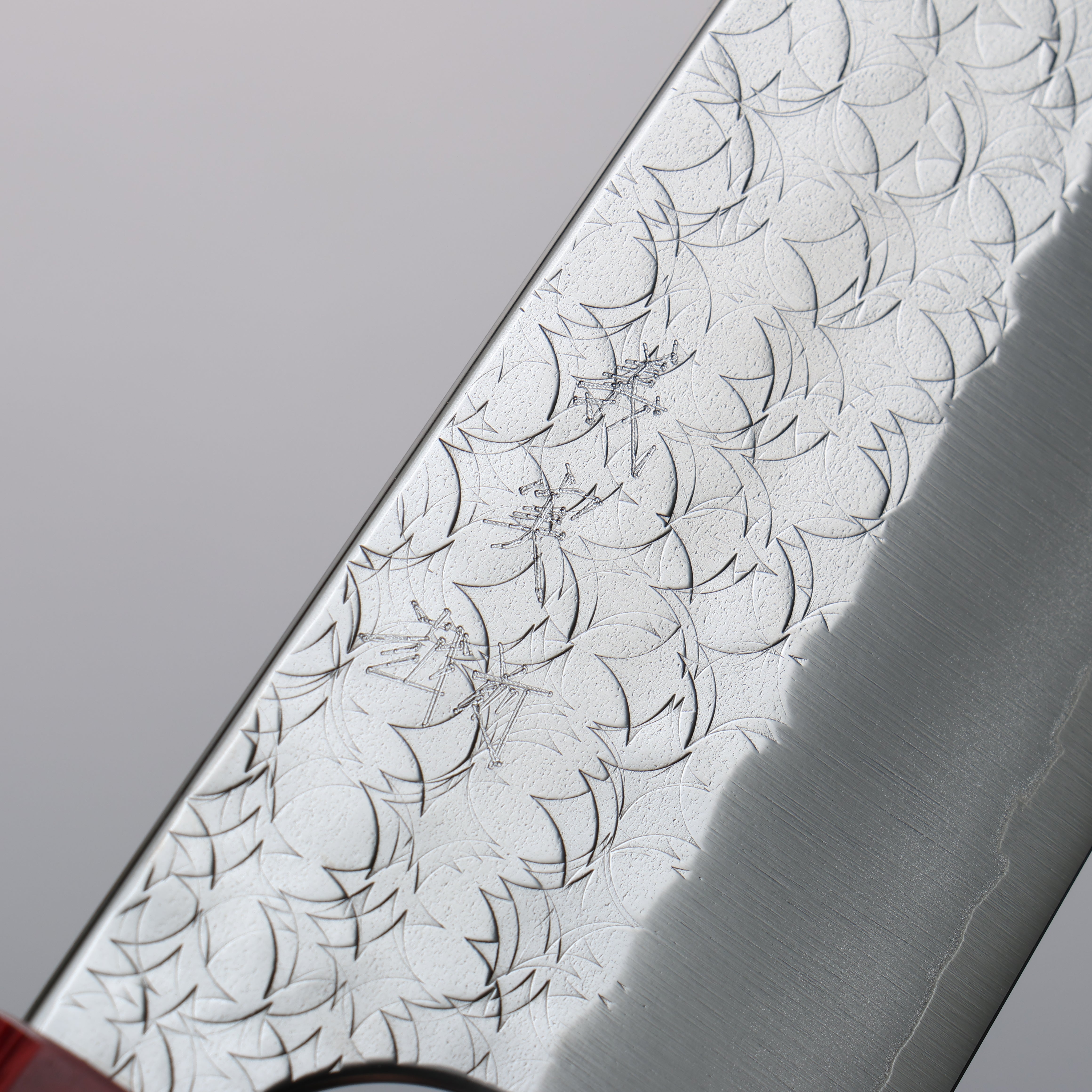 Yoshimi Kato Minamo SG2 Hammered Kiritsuke Gyuto 210mm Rosewood (ferrule: Red Pakka wood) Handle - Seisuke Knife