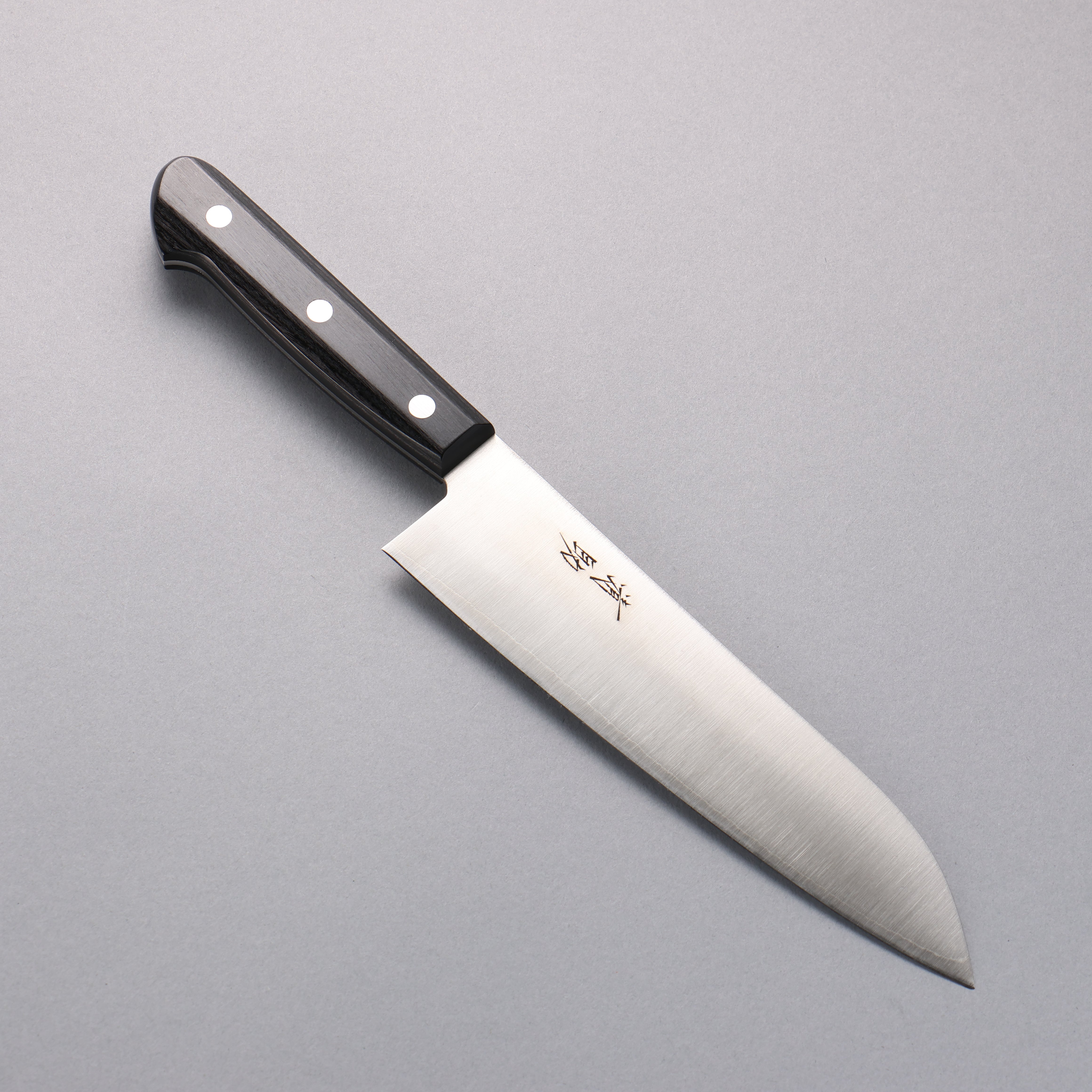 Seisuke SLD Migaki Polish Finish Santoku 180mm Black Pakkawood Handle - Seisuke Knife