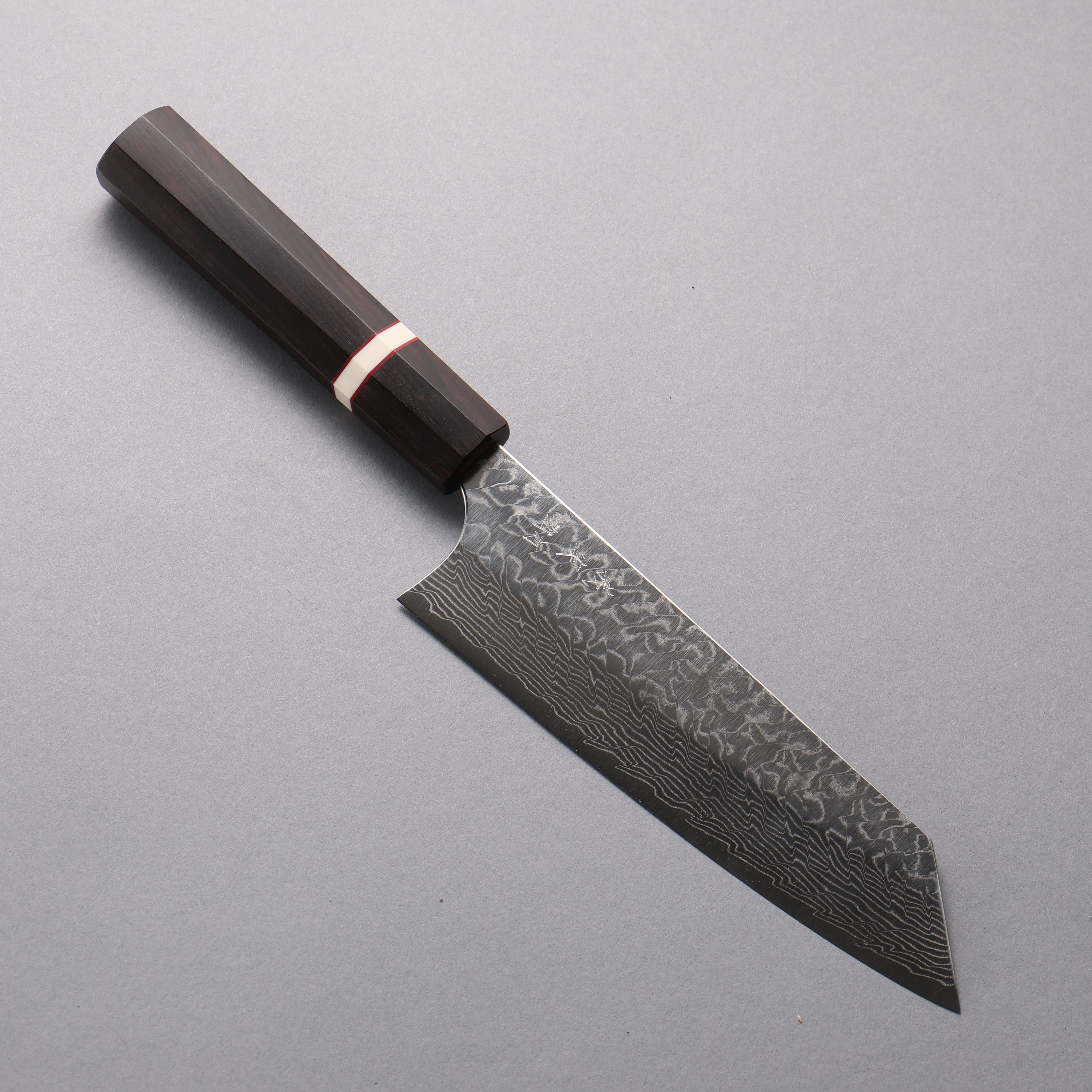 Yoshimi Kato SG2 Damascus Migaki Finished Bunka 170mm Ebony (White Ring) Handle - Seisuke Knife