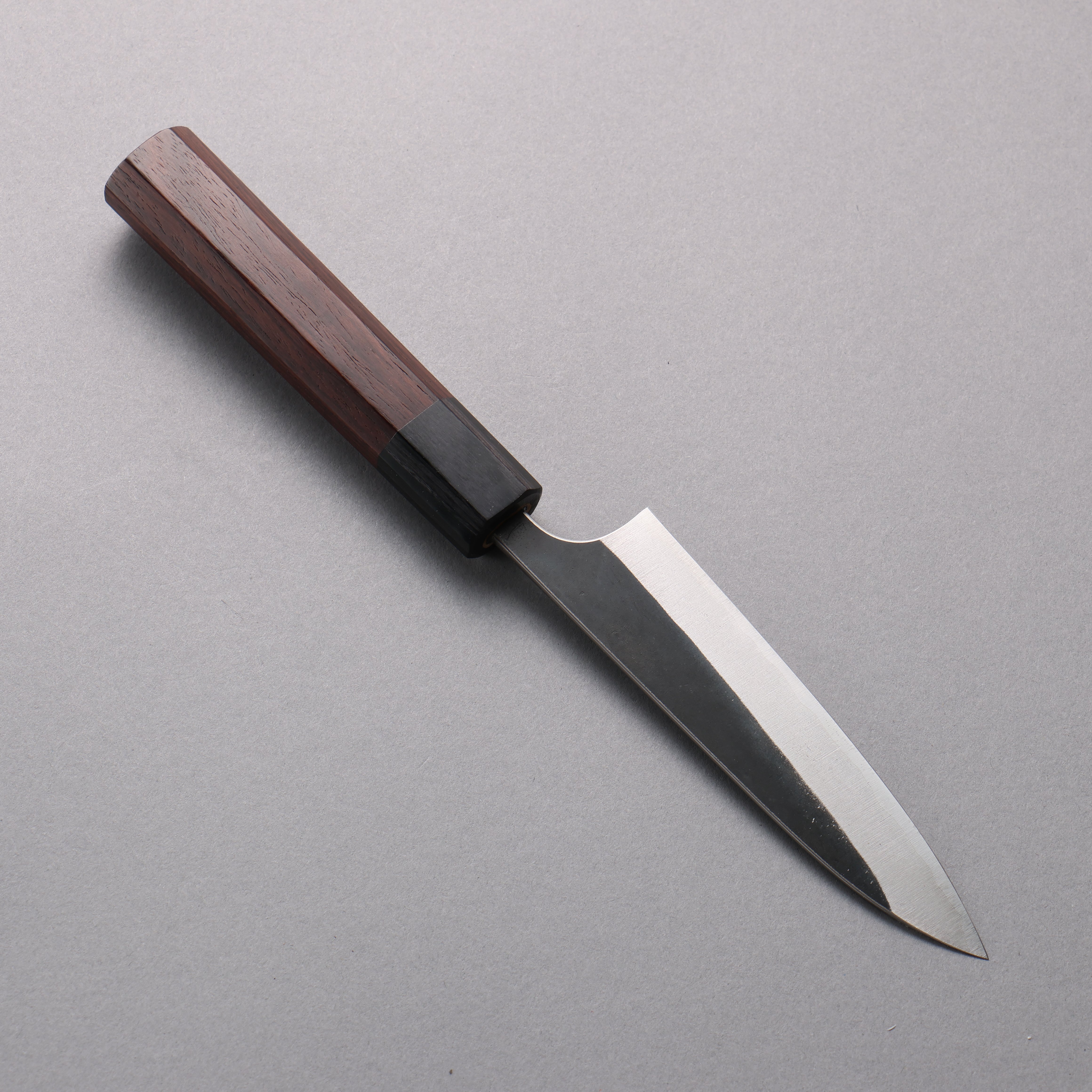 Yoshimi Kato Blue Super Black Finished Petty-Utility 120mm Rosewood (Ferrule: Black Pakka Wood) Handle - Seisuke Knife