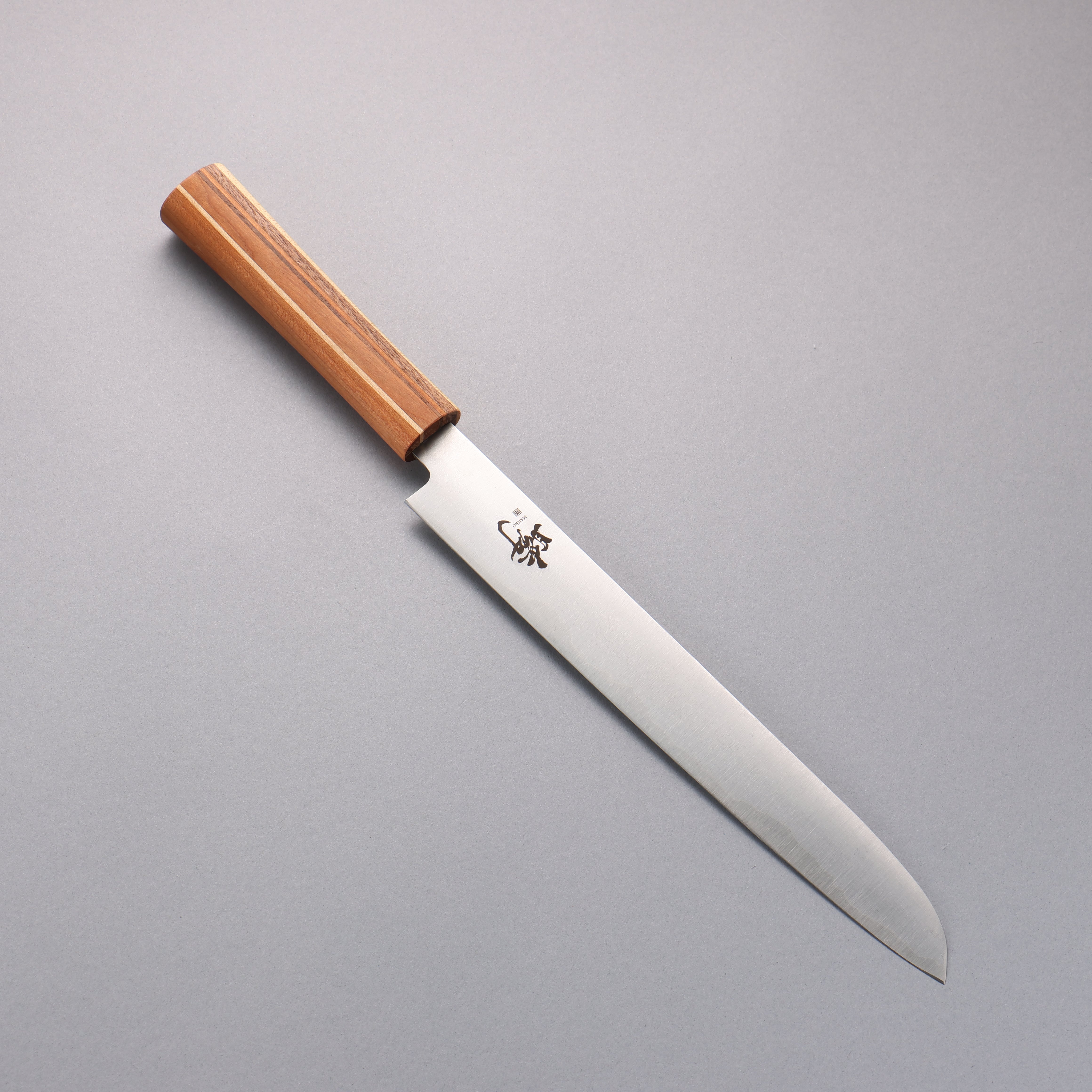 Shigeki Tanaka Majiro Silver Steel No.3 Bread Slicer 240mm Maple, Cherry, Walnut Handle - Seisuke Knife
