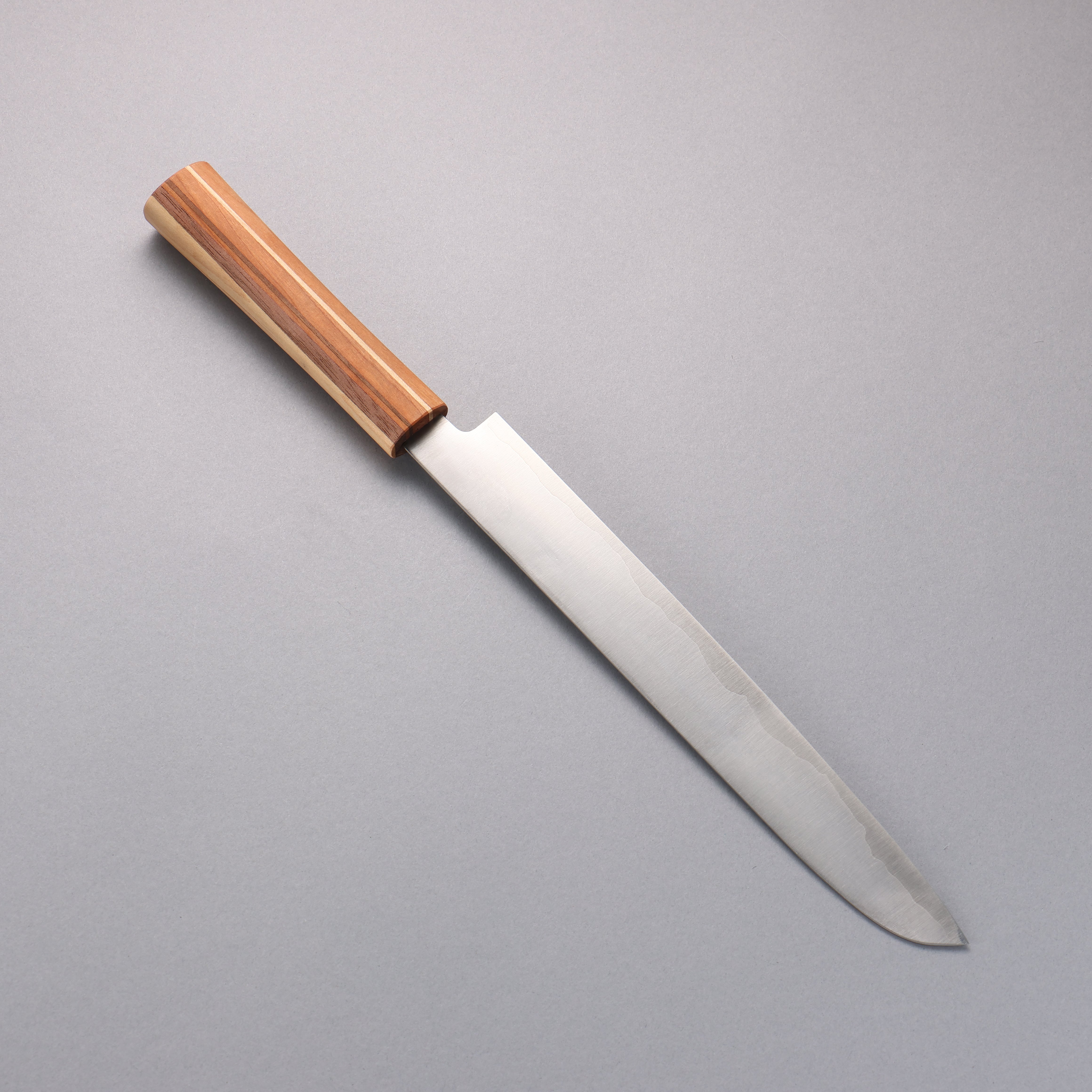 Shigeki Tanaka Majiro Silver Steel No.3 Bread Slicer 240mm Maple, Cherry, Walnut Handle - Seisuke Knife