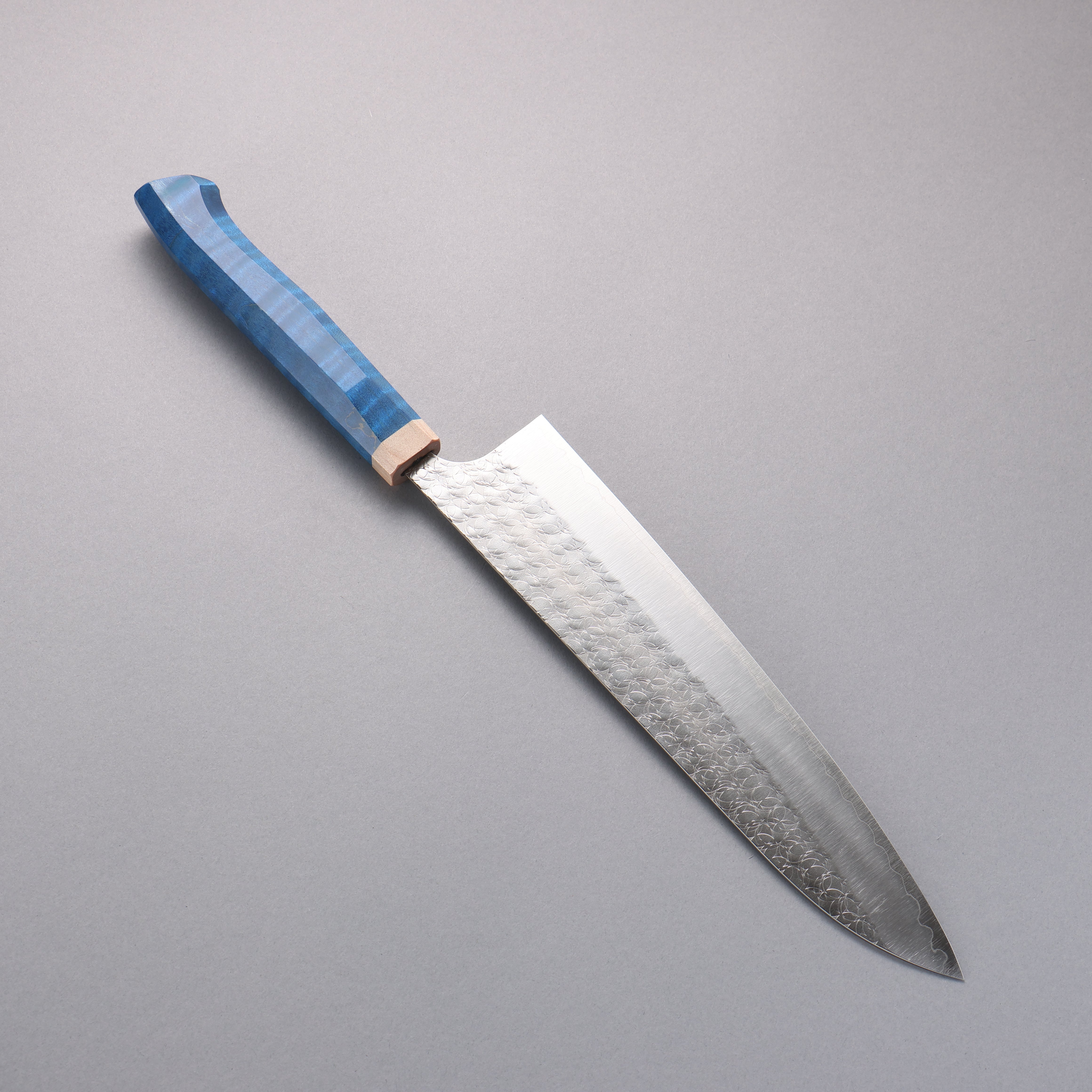 Yoshimi Kato Minamo SG2 Hammered Gyuto 240mm Western style (blue) Handle - Seisuke Knife
