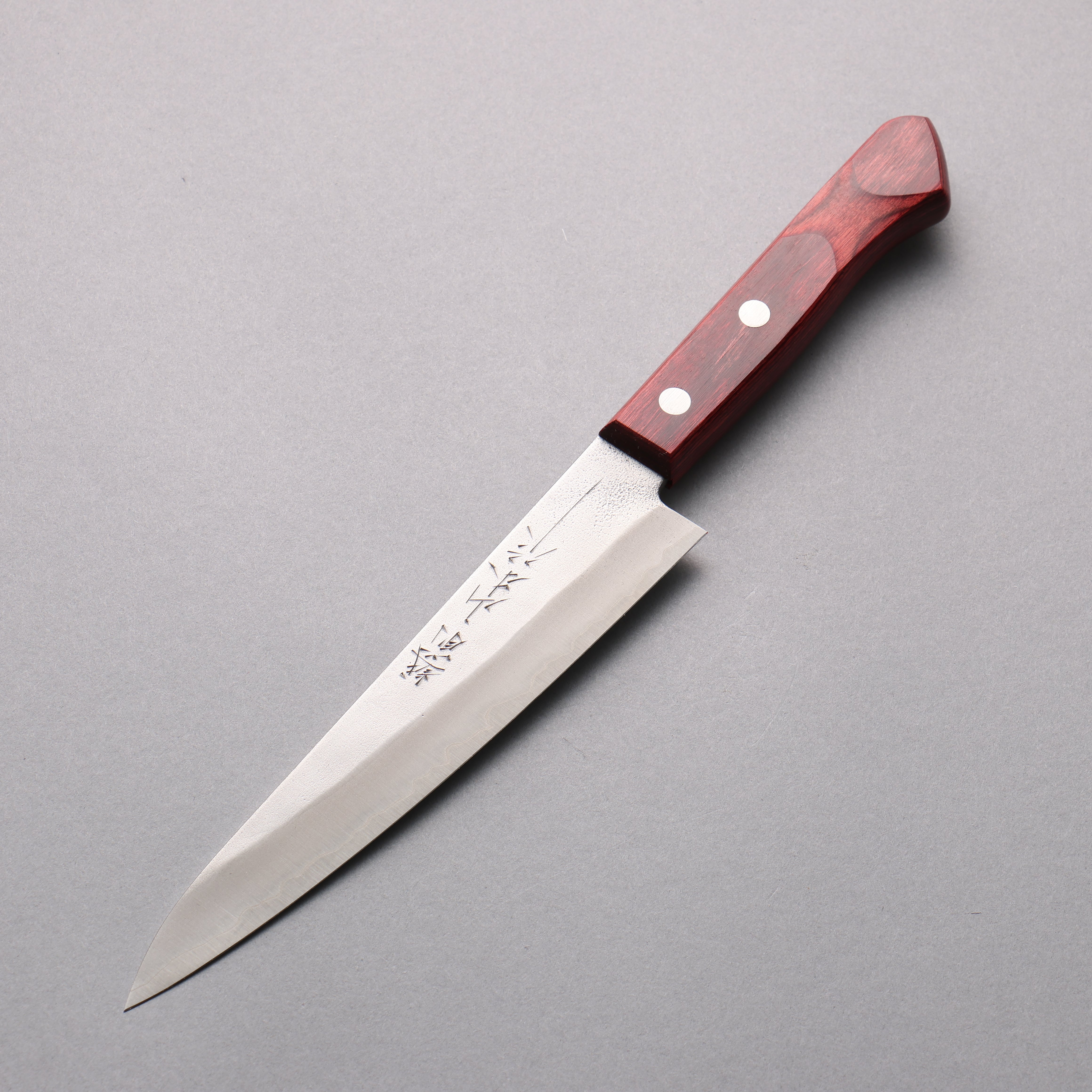 Nao Yamamoto Silver Steel No.3 Nashiji Petty-Utility 160mm Red Pakkawood Handle - Seisuke Knife