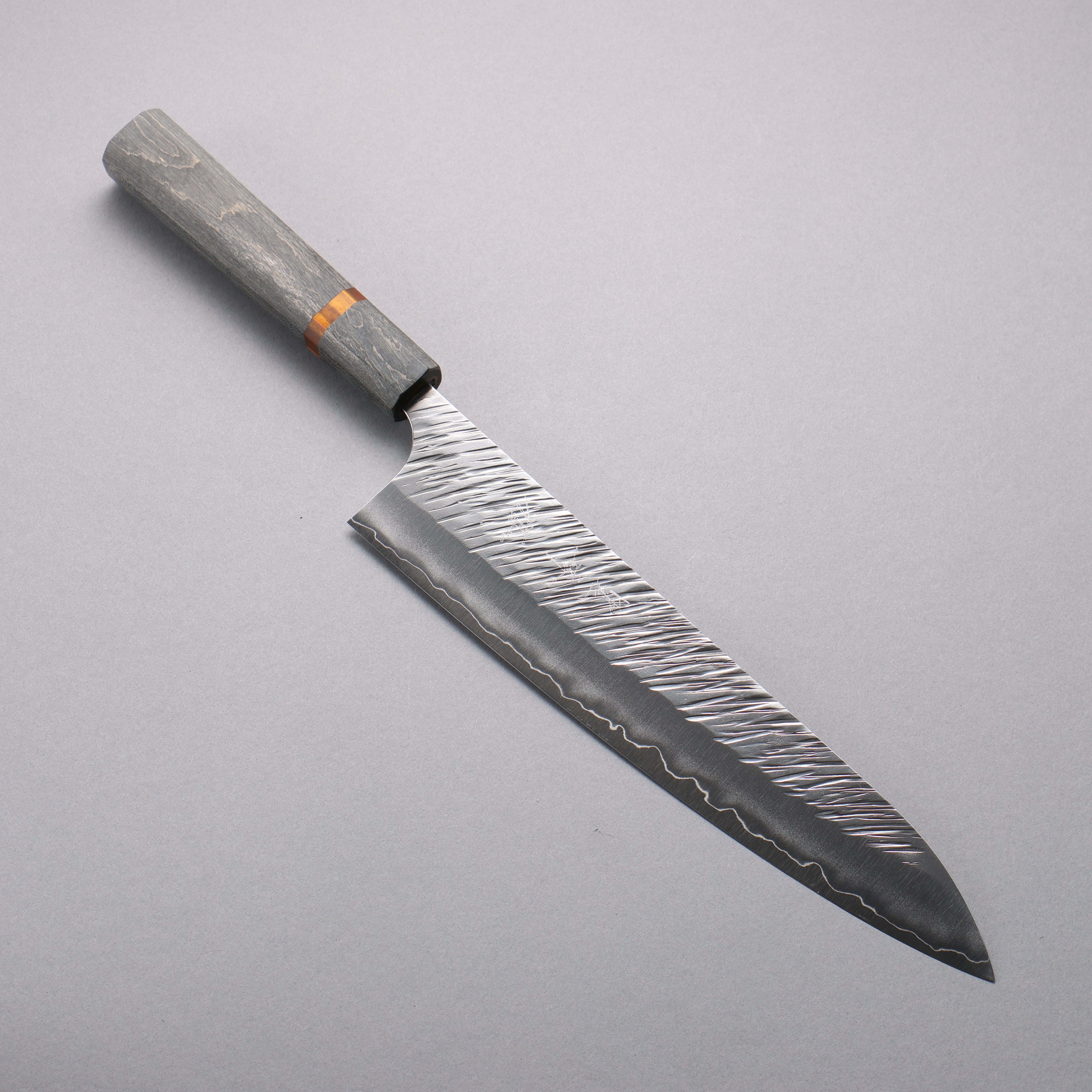 Yu Kurosaki Fujin SG2 Hammered Gyuto 240mm Stabilized wood (With Acrylic Ring) Handle - Seisuke Knife