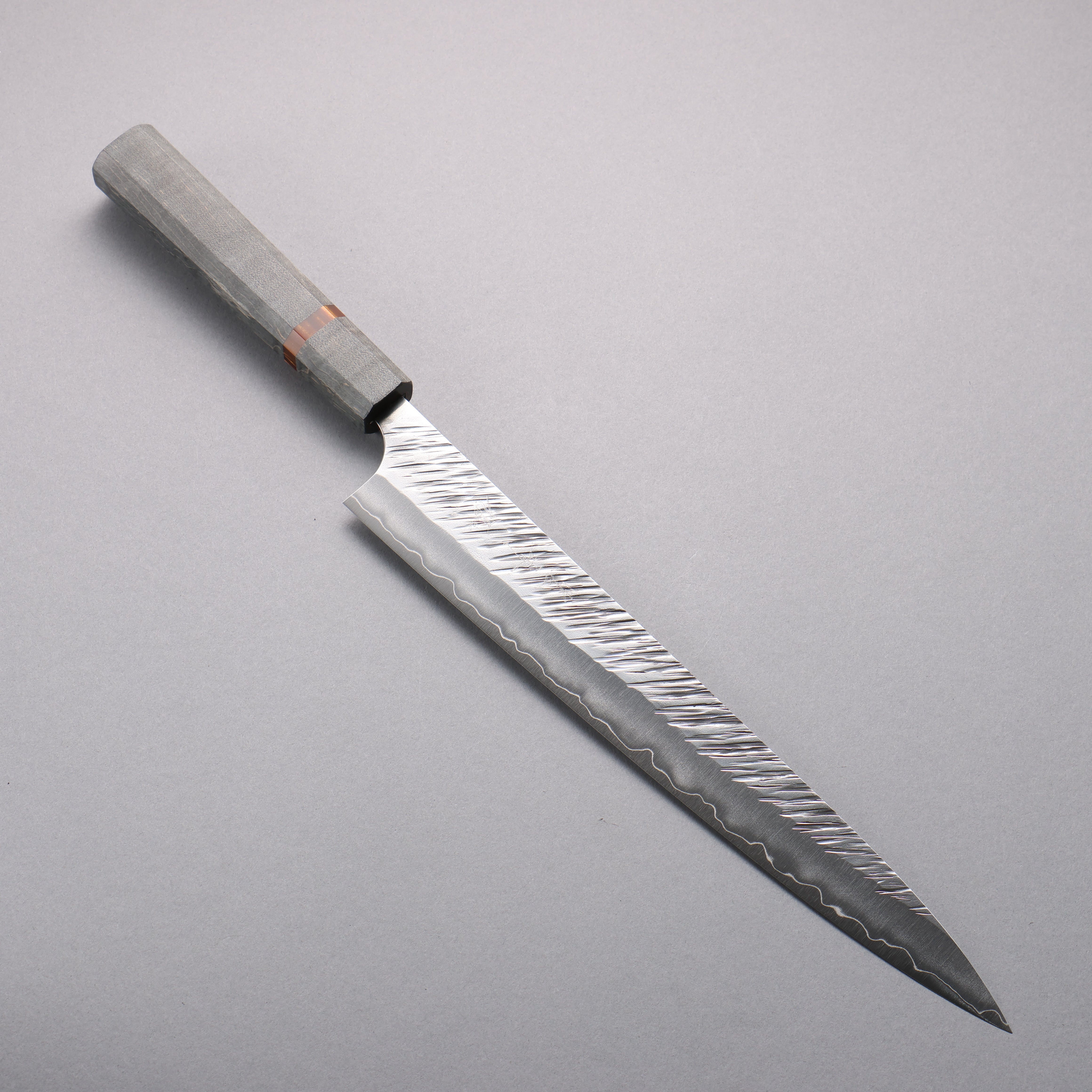 Yu Kurosaki Fujin SG2 Hammered Sujihiki 270mm Stabilized wood (With Acrylic Ring) Handle - Seisuke Knife