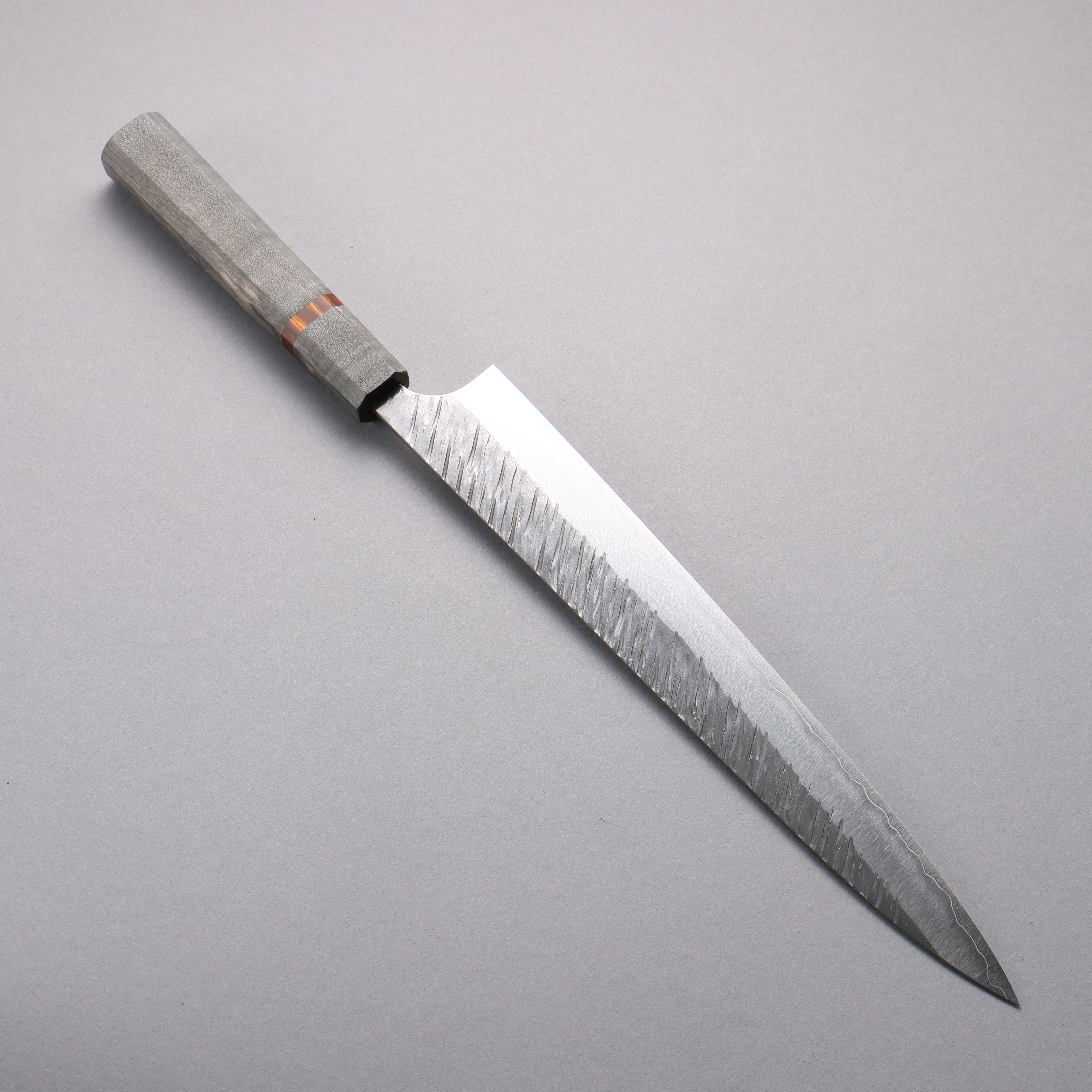 Yu Kurosaki Fujin SG2 Hammered Sujihiki 270mm Stabilized wood (With Acrylic Ring) Handle - Seisuke Knife