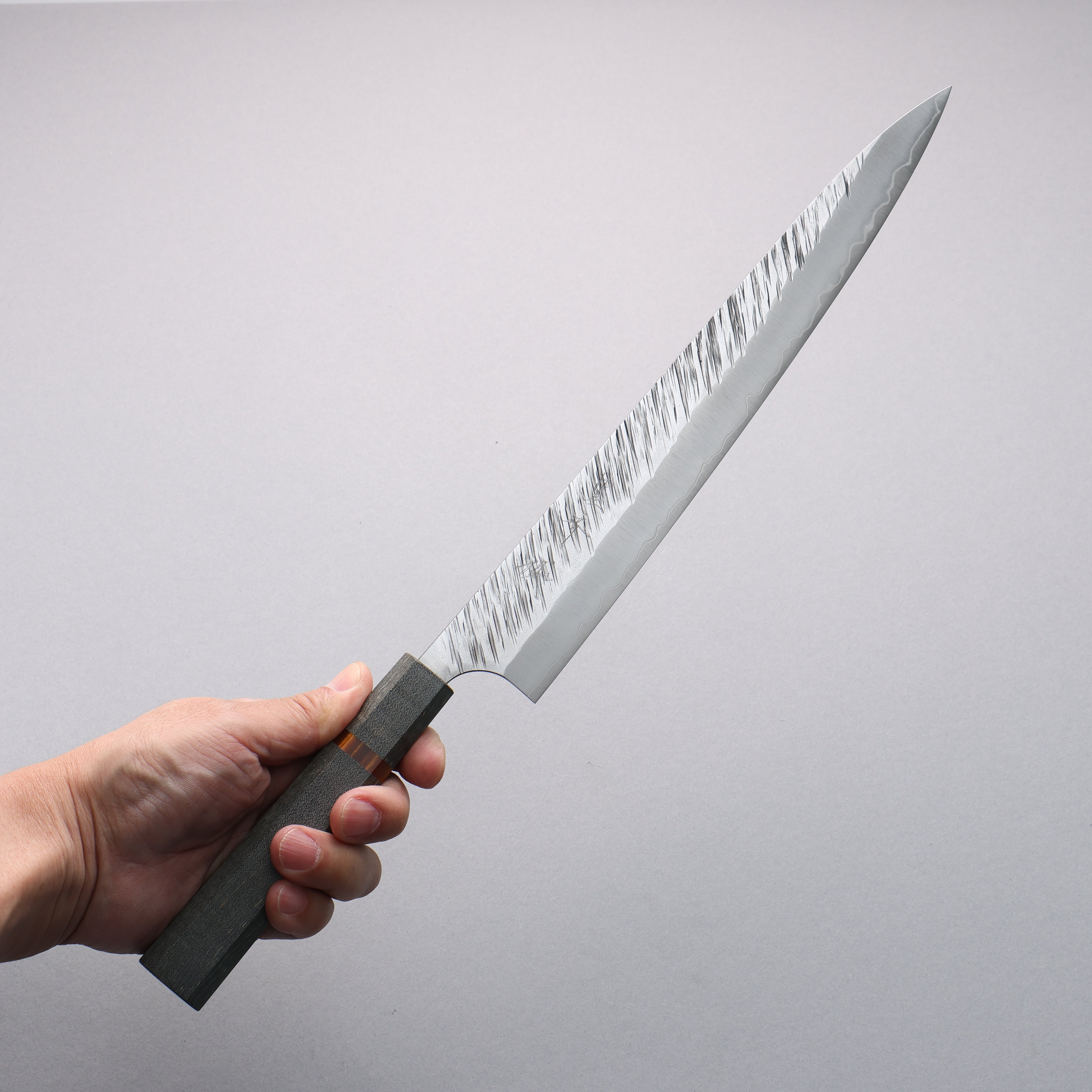 Yu Kurosaki Fujin SG2 Hammered Sujihiki 270mm Stabilized wood (With Acrylic Ring) Handle - Seisuke Knife