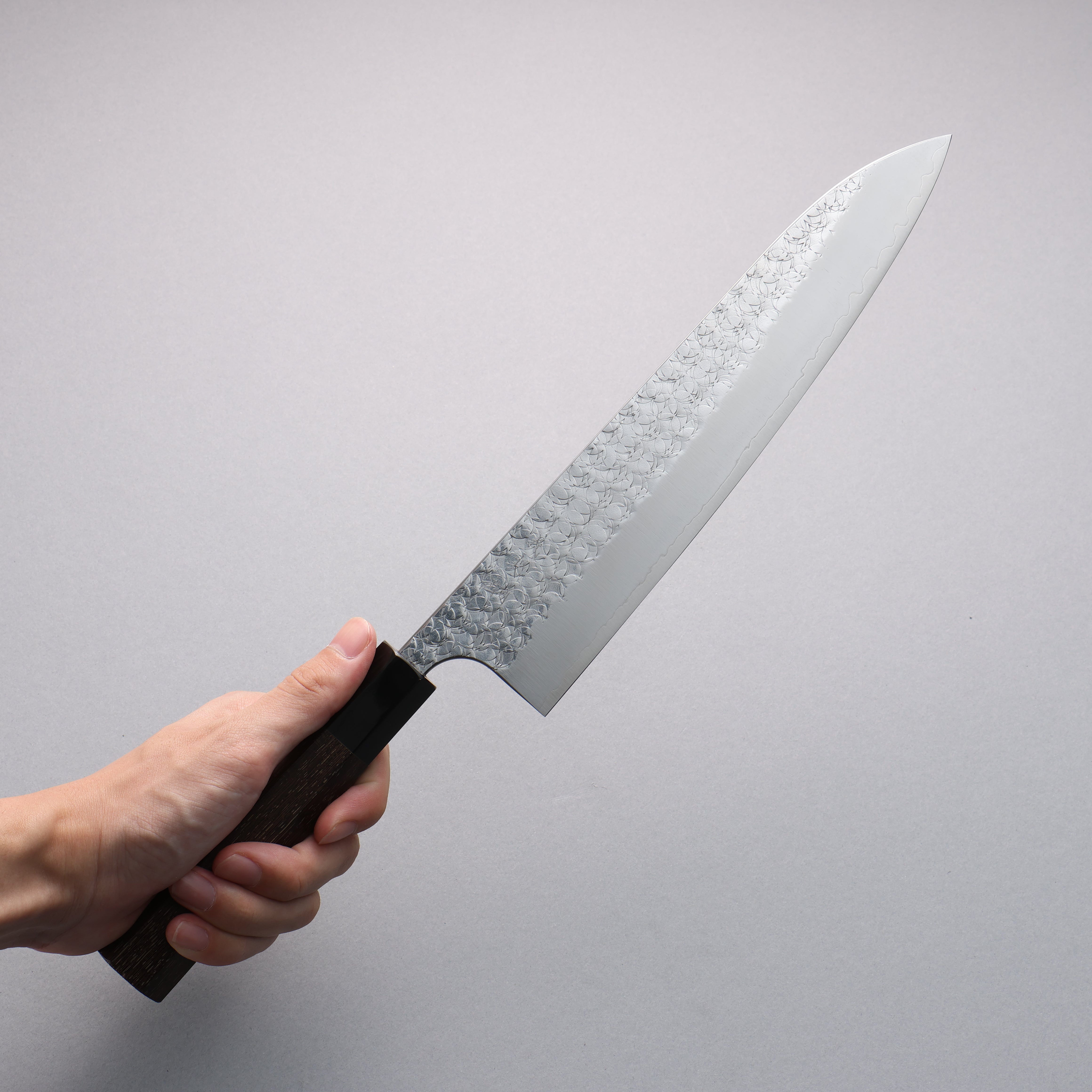 Yoshimi Kato Minamo SG2 Hammered Gyuto 240mm Wenge Handle - Seisuke Knife