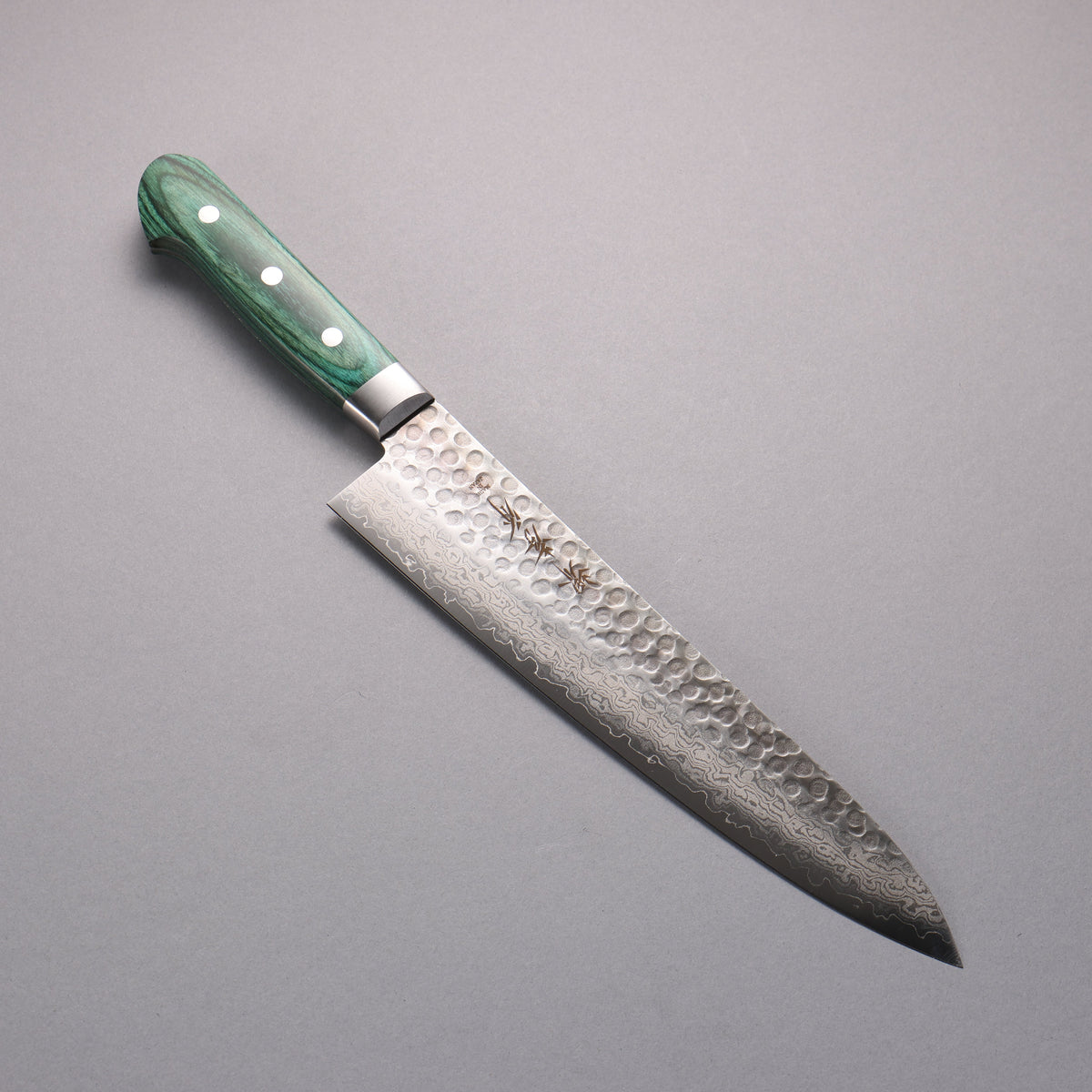 Sakai Takayuki VG10 17 Layer Damascus Gyuto 240mm Green Pakka wood