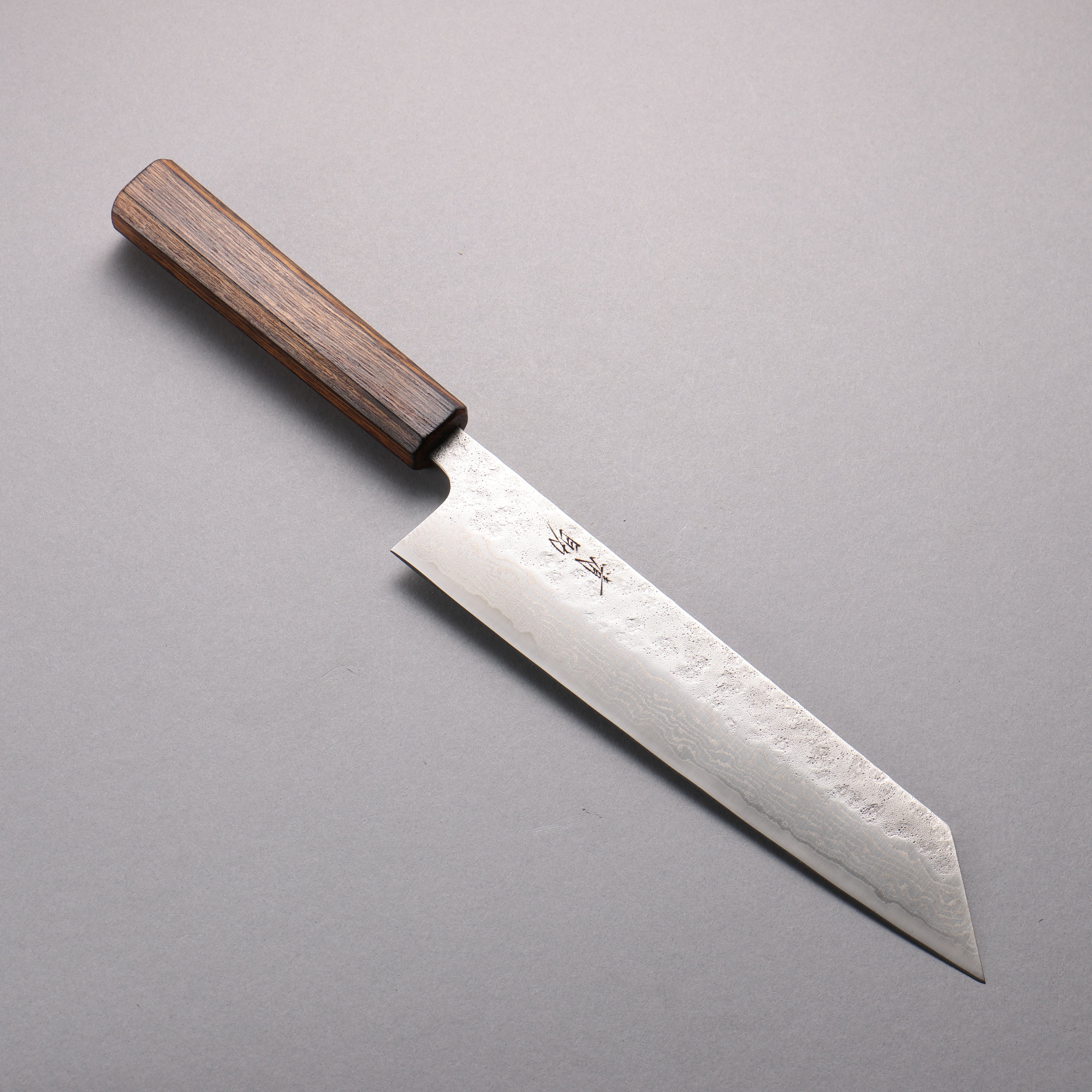 Seisuke Stainless Steel 440C Hammered Damascus Kiritsuke Gyuto 210mm Oak Handle - Seisuke Knife