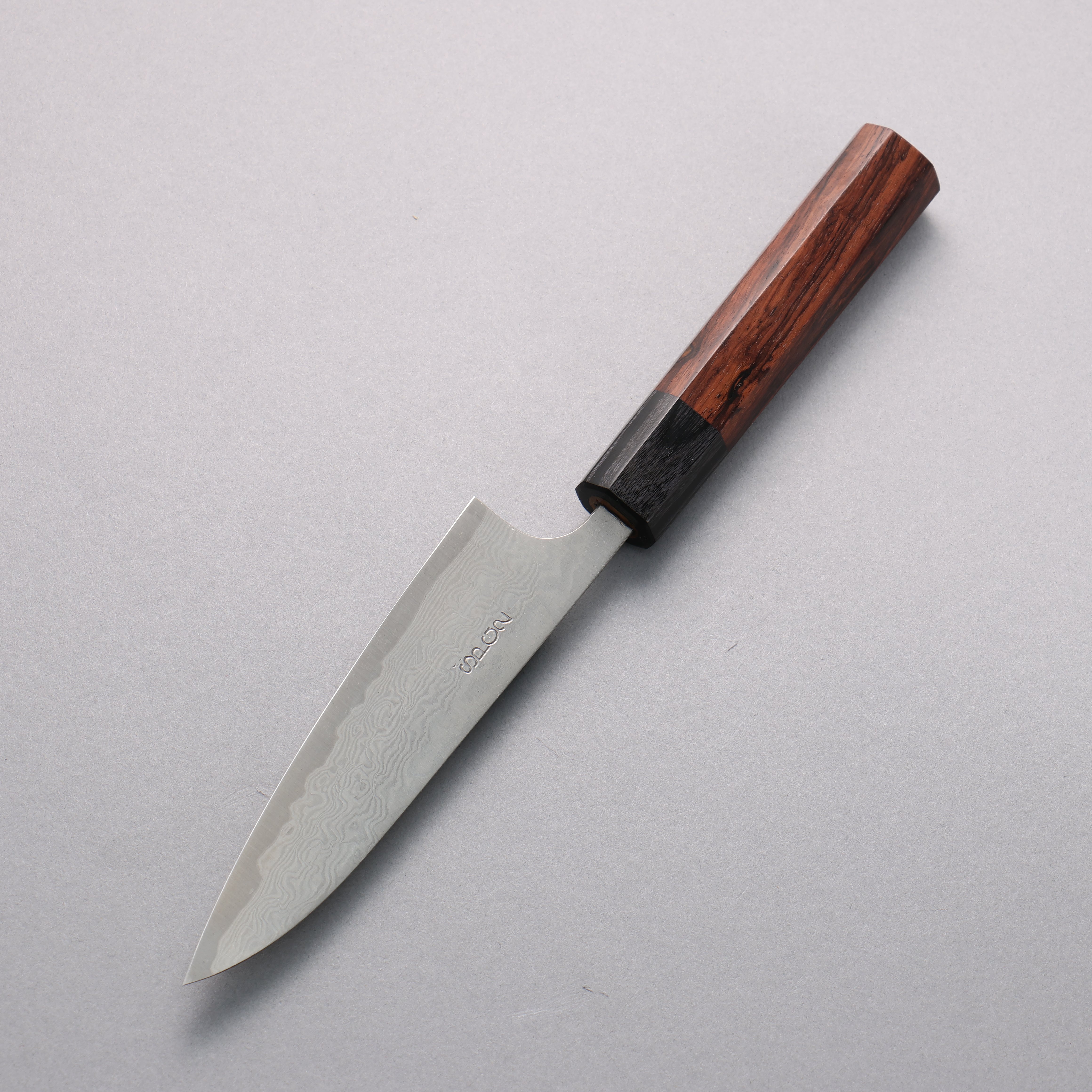 Nao Yamamoto SG2 Damascus Migaki Petty-Utility 120mm Shitan & Black Pakkawood Handle - Seisuke Knife