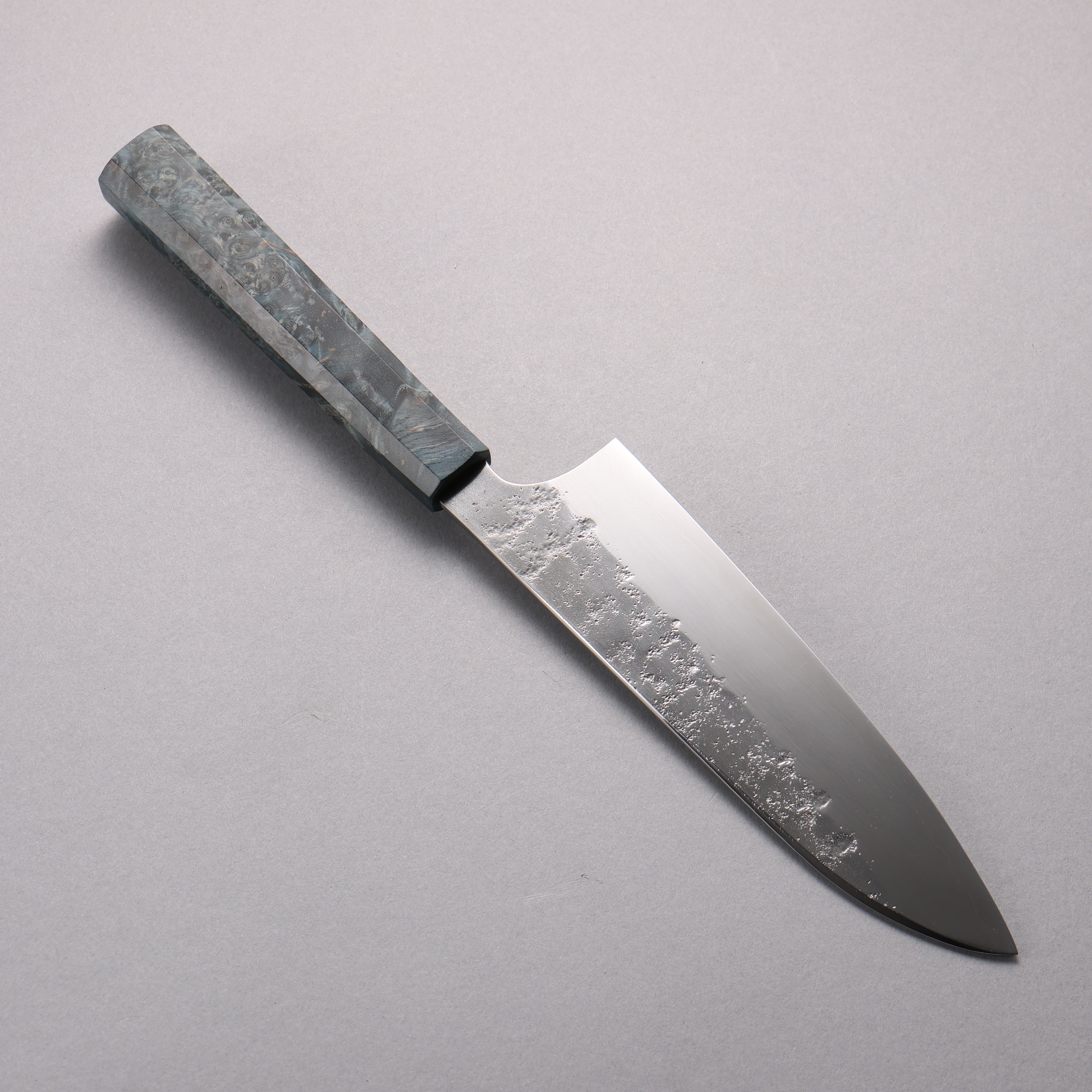 Seisuke Silver Steel No.3 Nashiji Santoku 180mm Stabilized wood Handle - Seisuke Knife